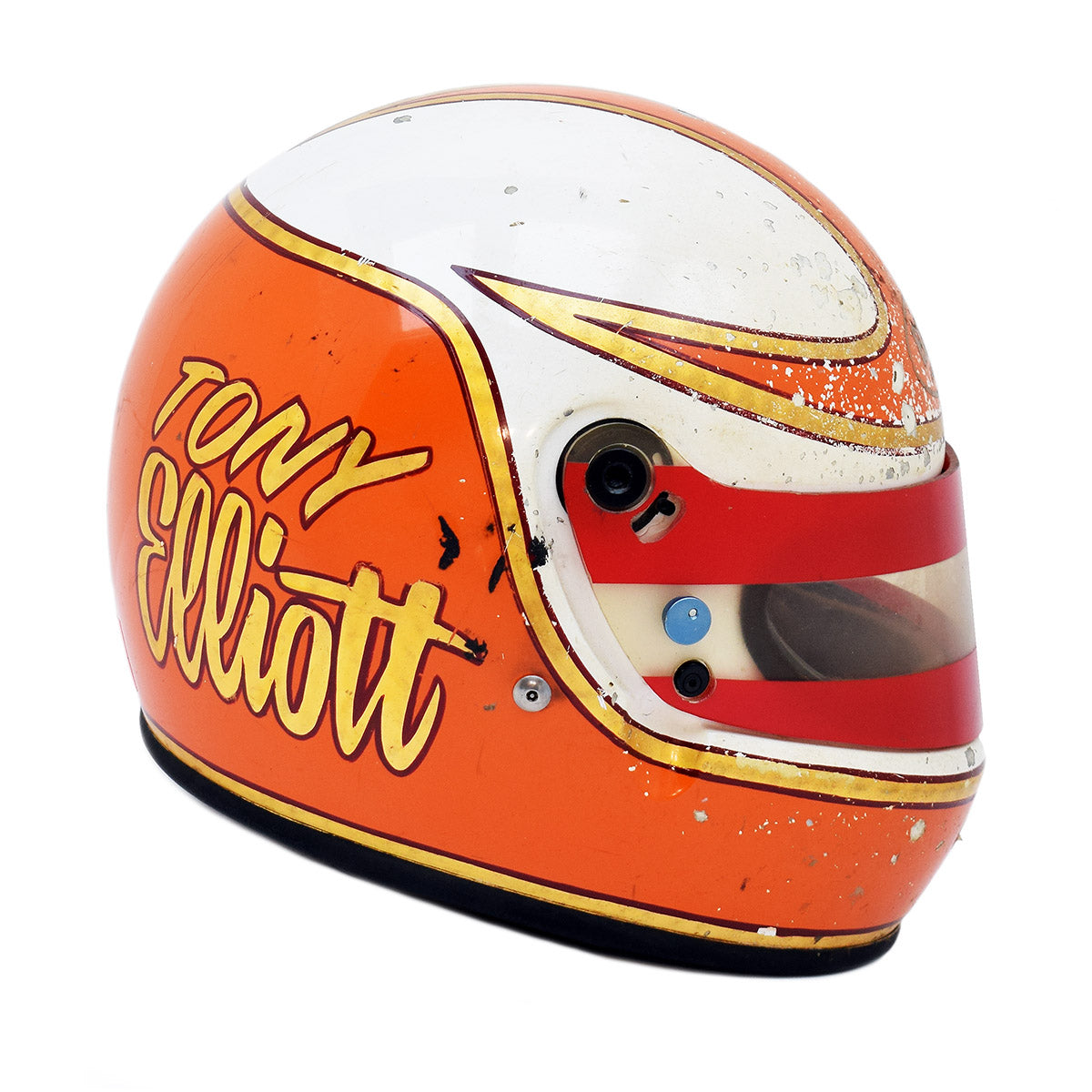 1987 Tony Elliott USAC Sprint Car Race Winning Helmet