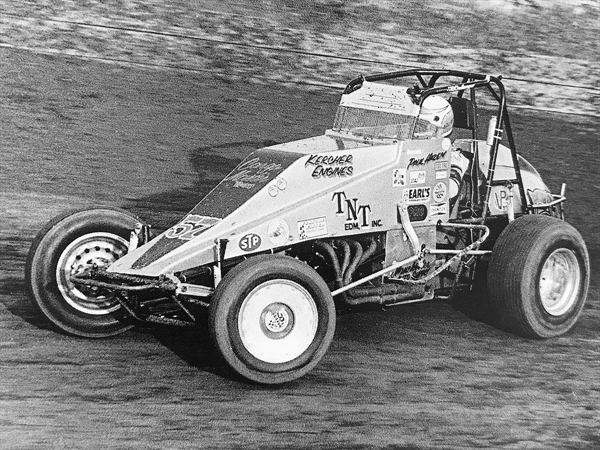 1987 Tony Elliott USAC Sprint Car Race Winning Helmet