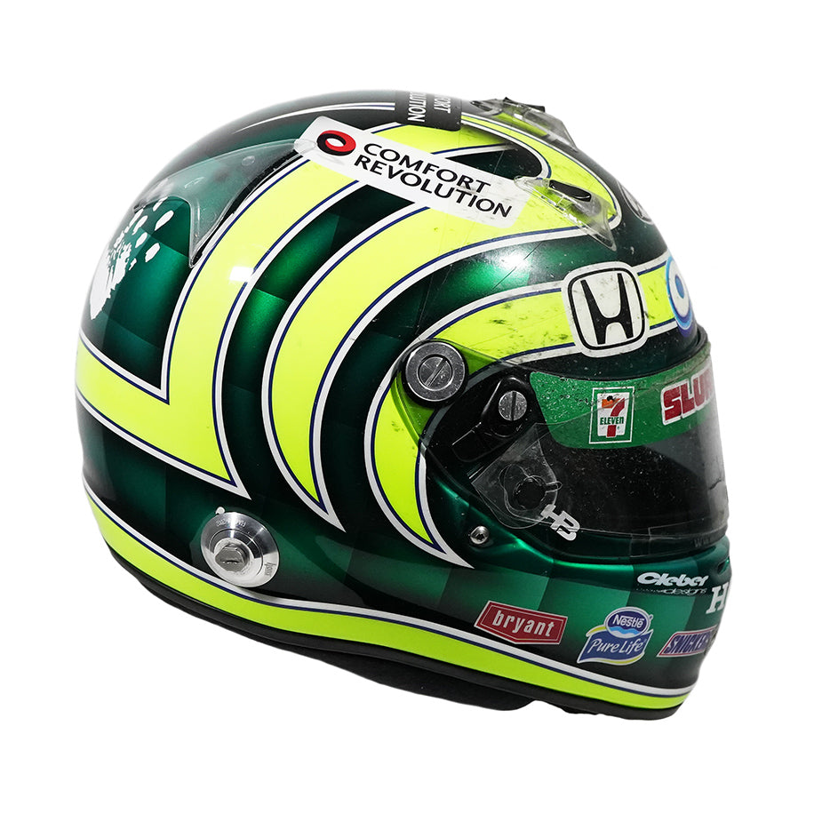 2010 Tony Kanaan Signed Race Used Andretti Green Racing IndyCar Helmet