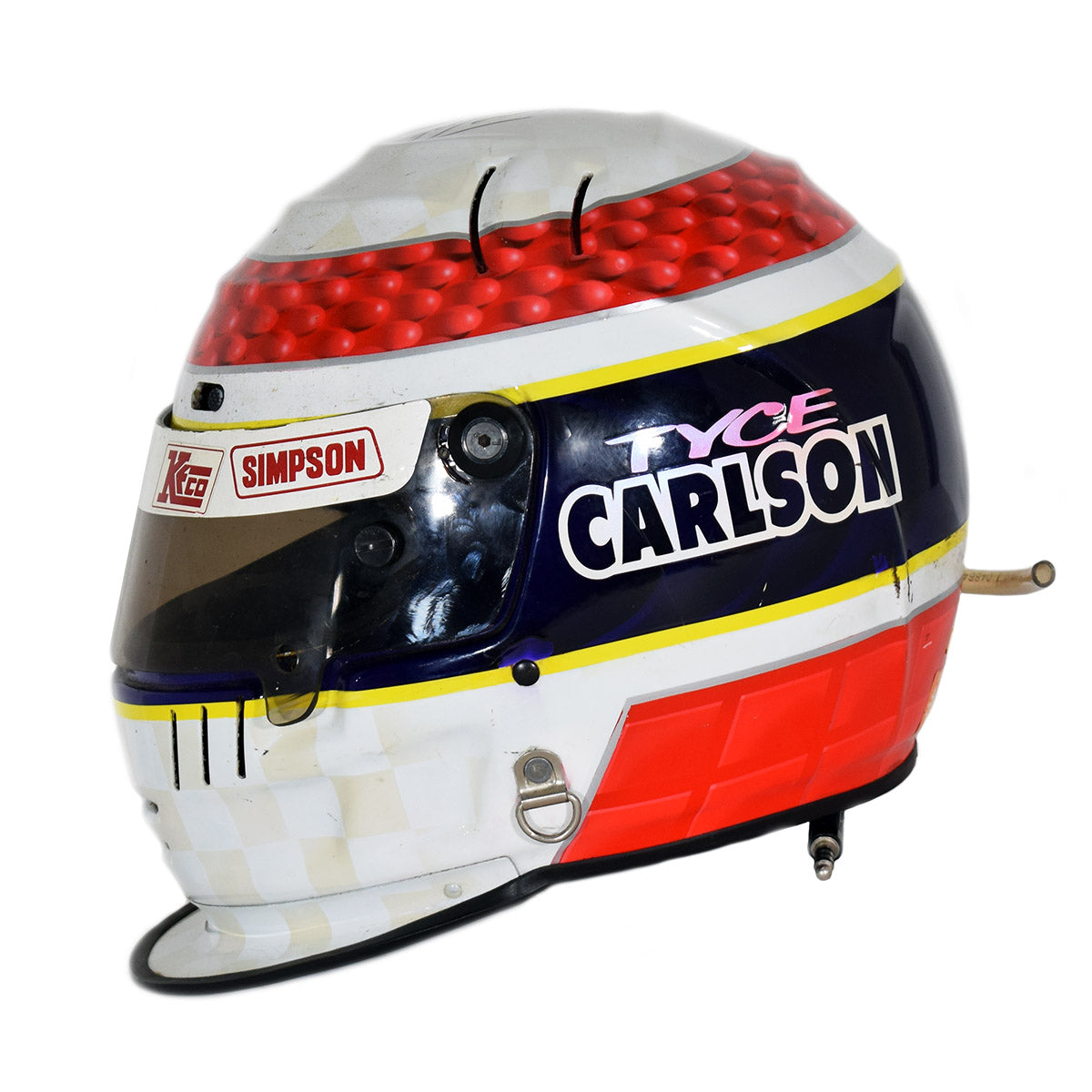 1996 Tyce Carlson Signed Indy 500 Used Helmet