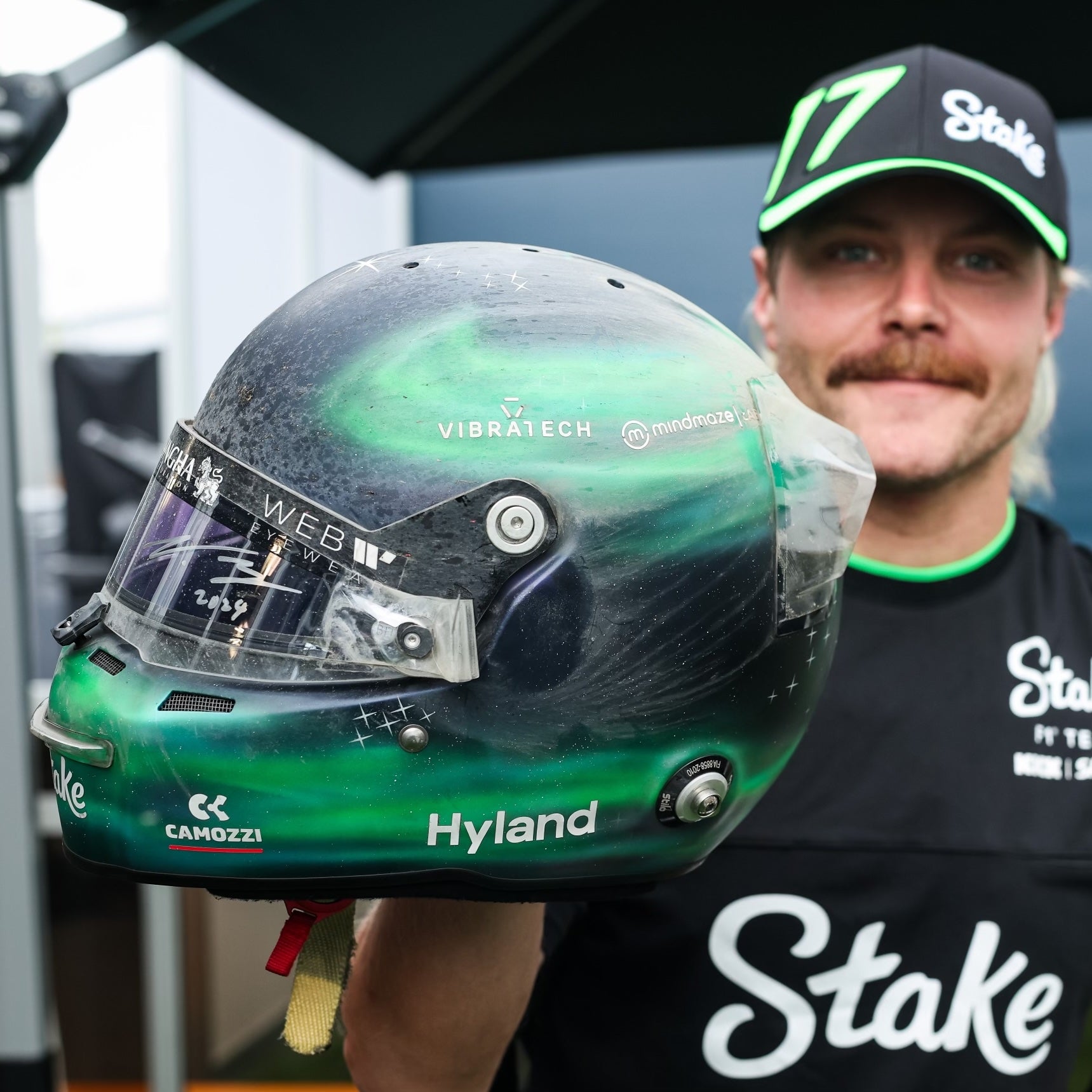2024 Valtteri Bottas Signed Canadian Grand Prix Team Kick Sauber F1 Helmet