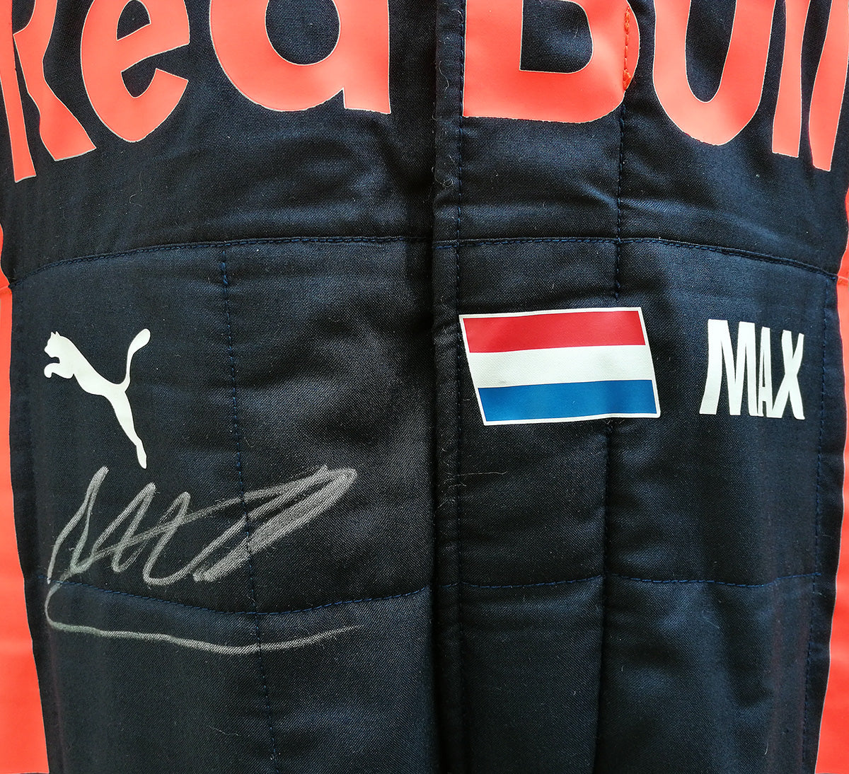 2019 Max Verstappen Signed Race Used Red Bull Racing F1 Suit