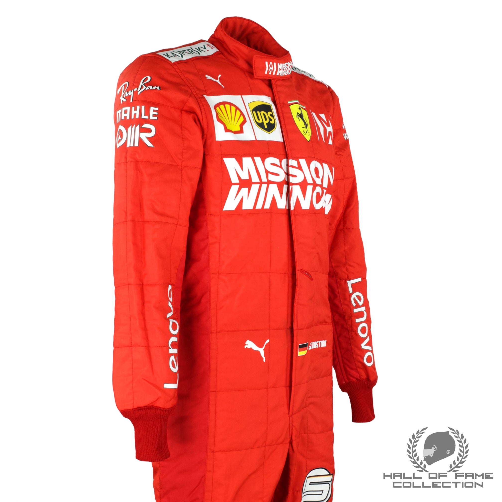 2019 Sebastian Vettel Brazilian GP Used Scuderia Ferrari F1 Suit