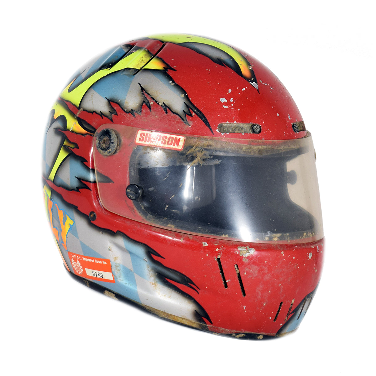 1993 Wally Pankratz USAC Race Worn Sprint Car Helmet