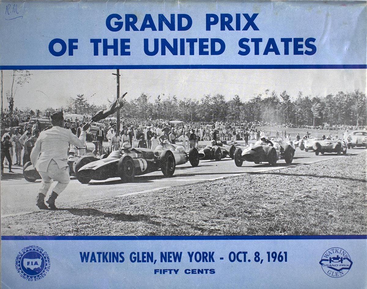 1961 United States Grand Prix Multi Signed F1 Program