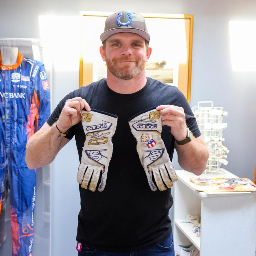 2022 Conor Daly Signed St Pete GP Ed Carpenter Racing Indycar Gloves