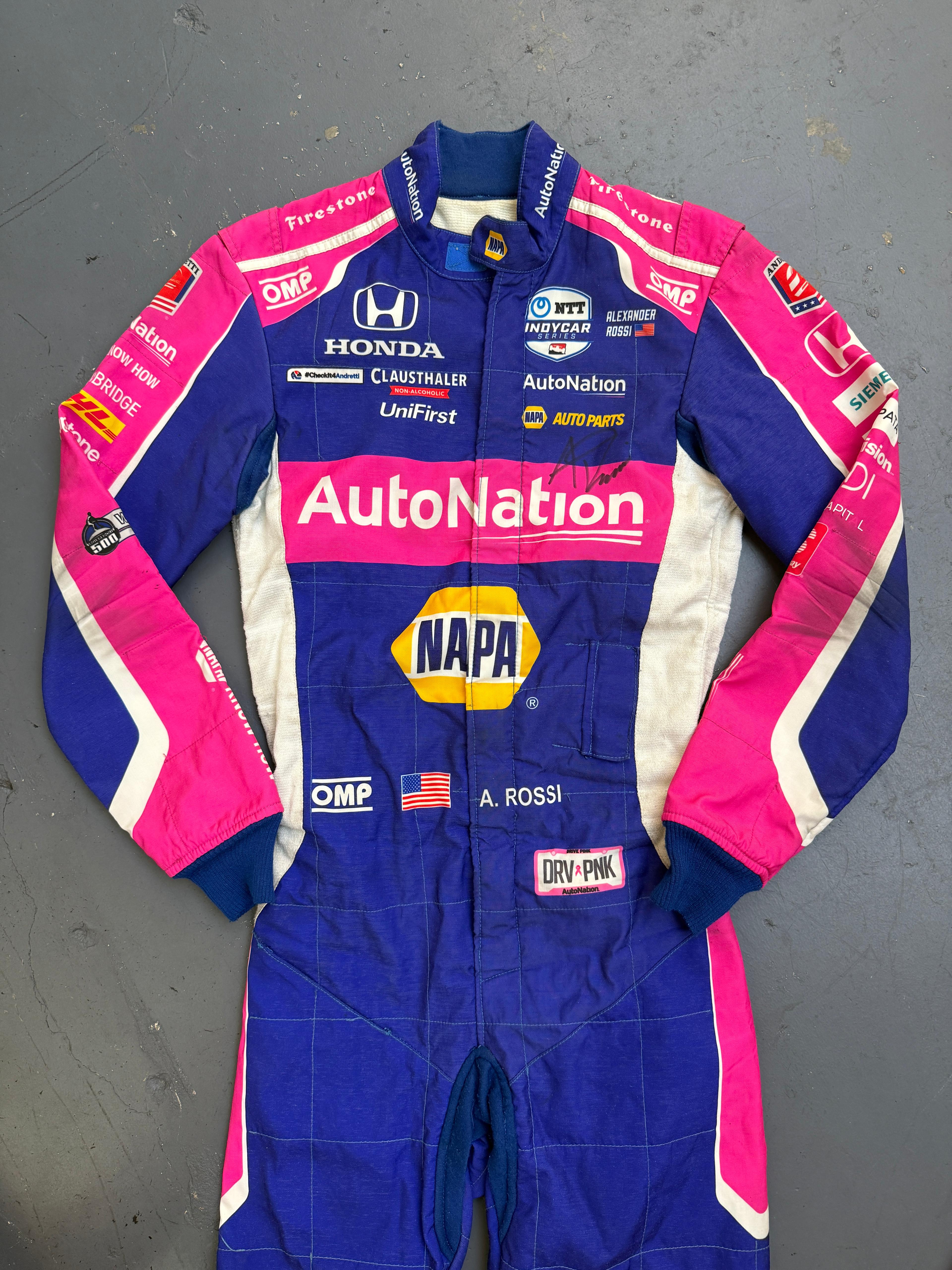 2022 Alexander Rossi Race Used Andretti Autosport IndyCar Suit