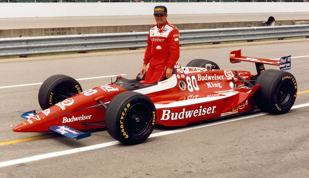 1993 Al Unser Indy 500 Used Budweiser King Racing IndyCar Helmet