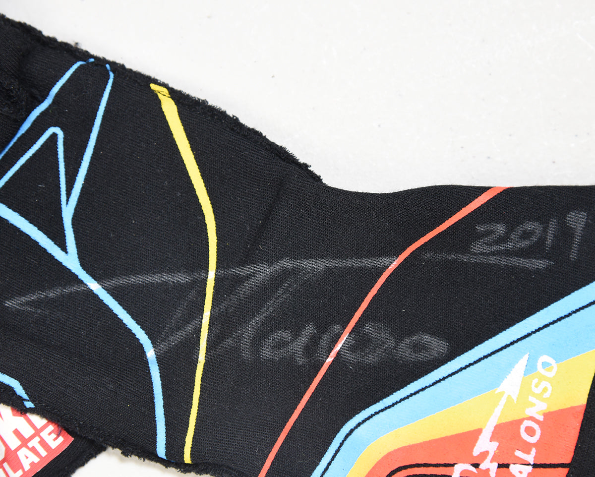 2019 Alonso Indy 500 Signed McLaren Indy 500 Qualifying Gloves