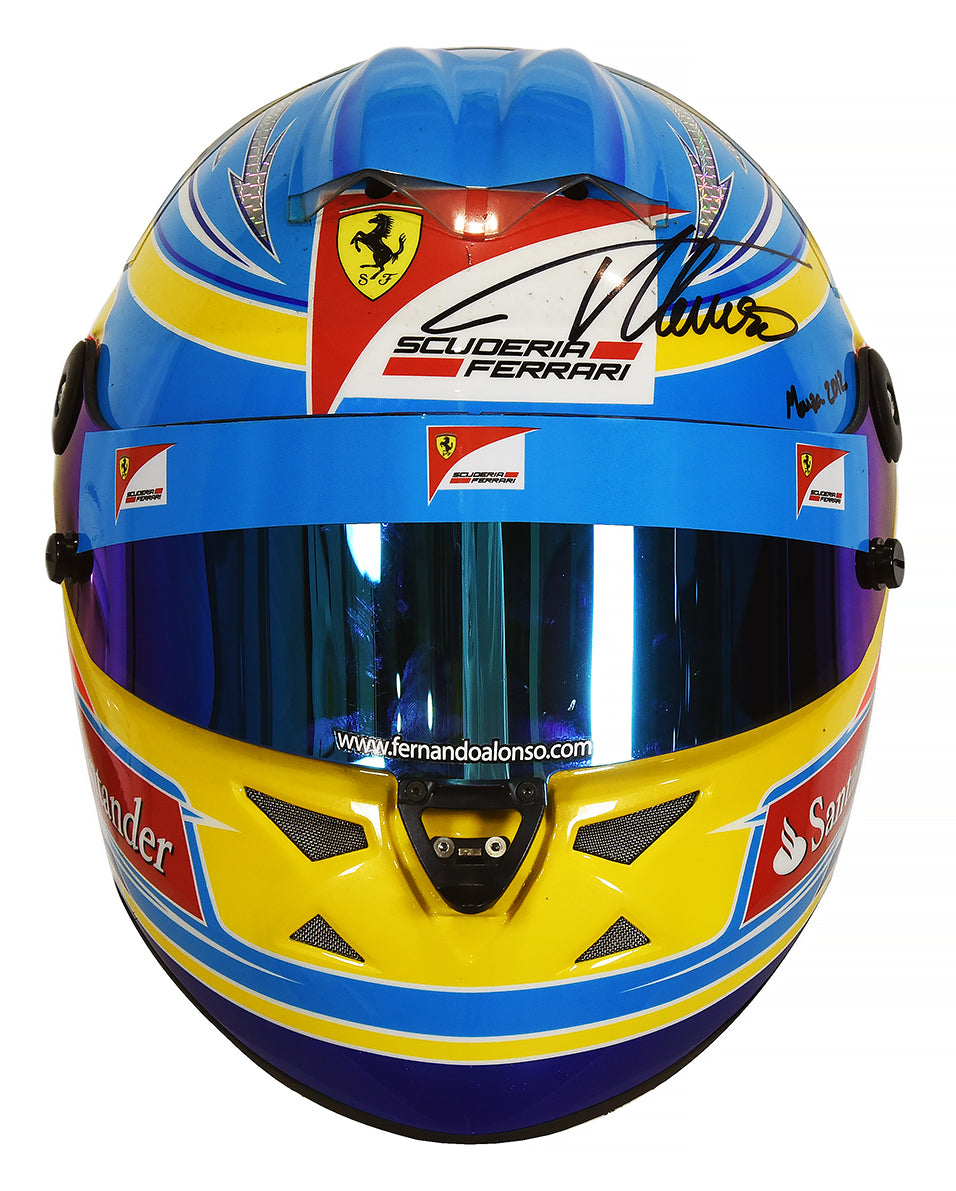 2012 Fernando Alonso Signed Race Used Italian Grand Prix Podium Schuberth Ferrari F1 Helmet