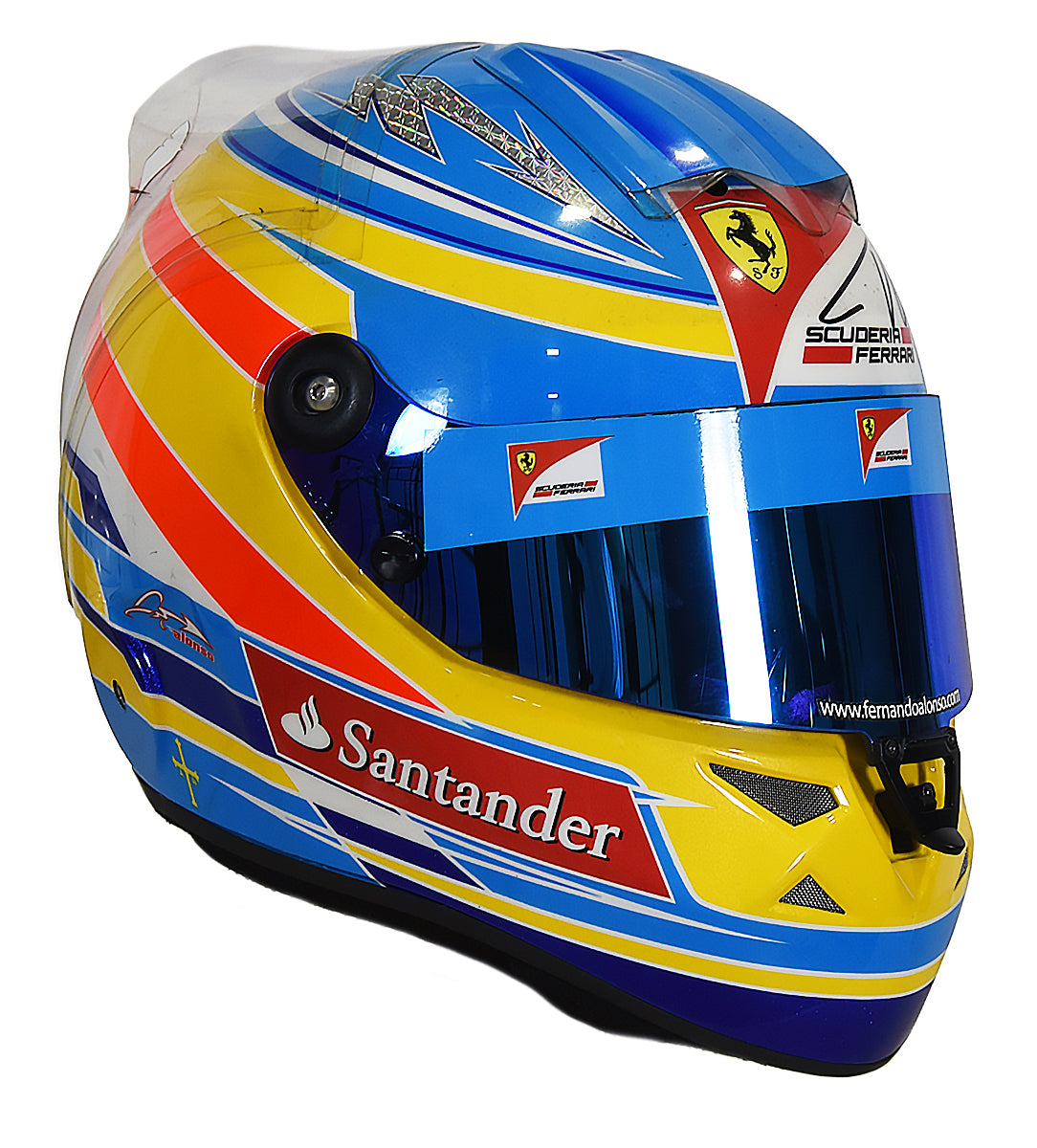 2012 Fernando Alonso Signed Race Used Italian Grand Prix Podium Schuberth Ferrari F1 Helmet