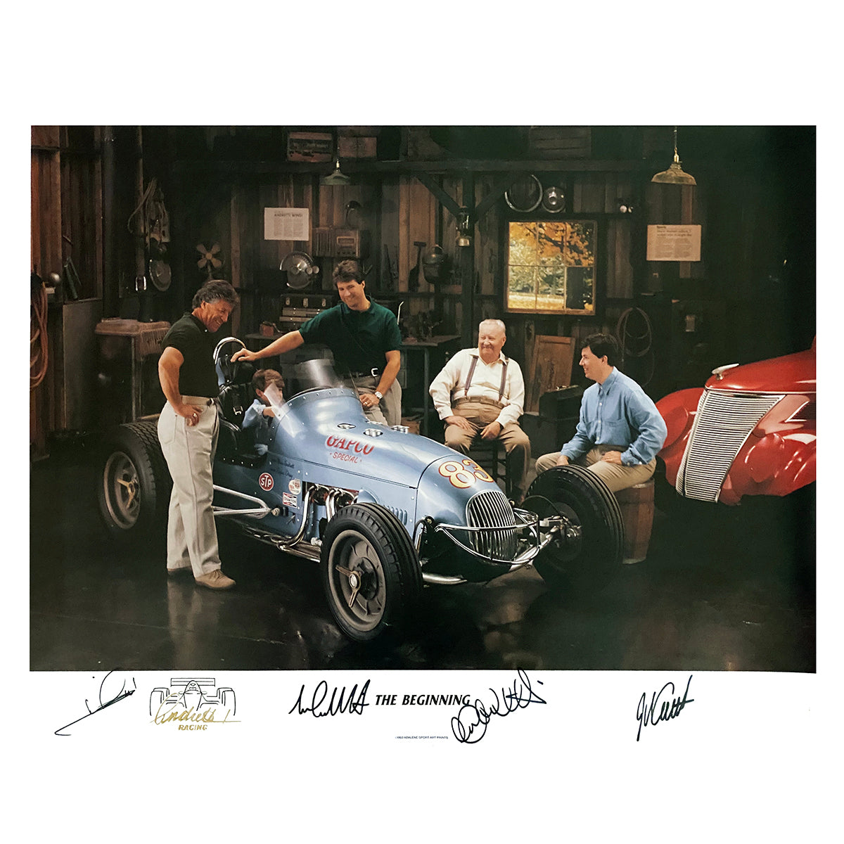 1993 Andretti Signed Family Trilogy 'The Beginning' Limited Edition Print