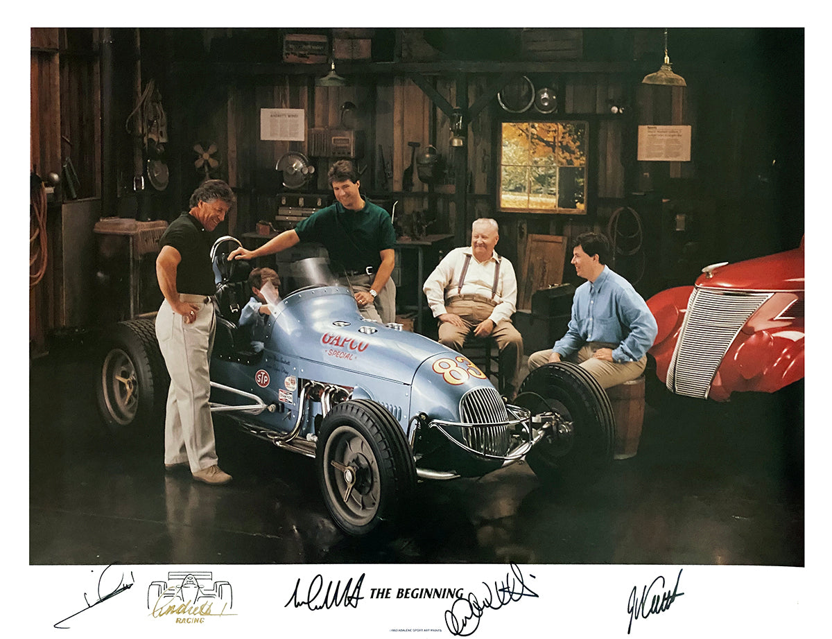 1993 Andretti Signed Family Trilogy 'The Beginning' Limited Edition Print