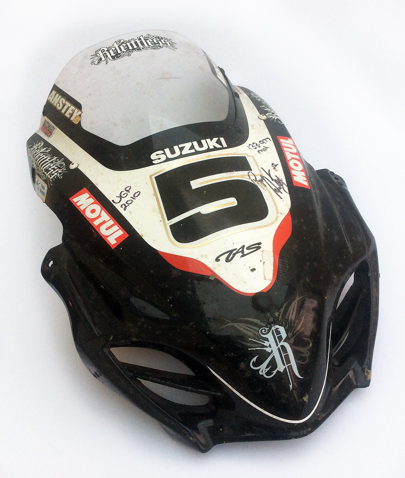 2010 Bruce Anstey Signed Record Breaking 133.997 MPH Lap Suzuki Fairing