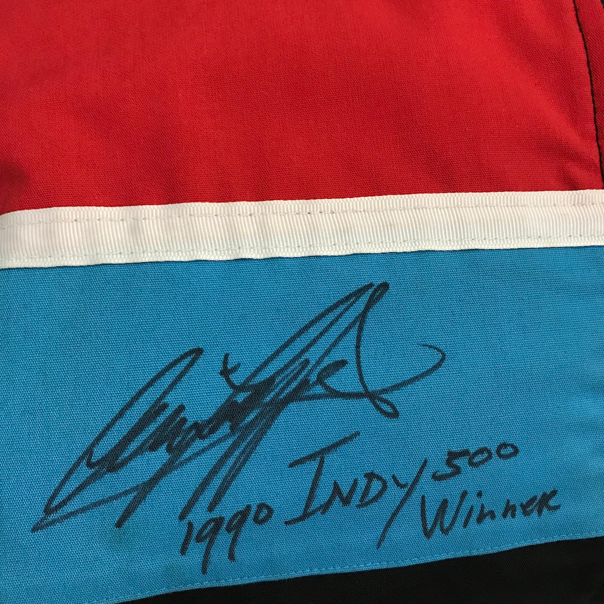 1990 Arie Luyendyk Signed Team Issued Dominos Pizza Team Shierson IndyCar Jacket