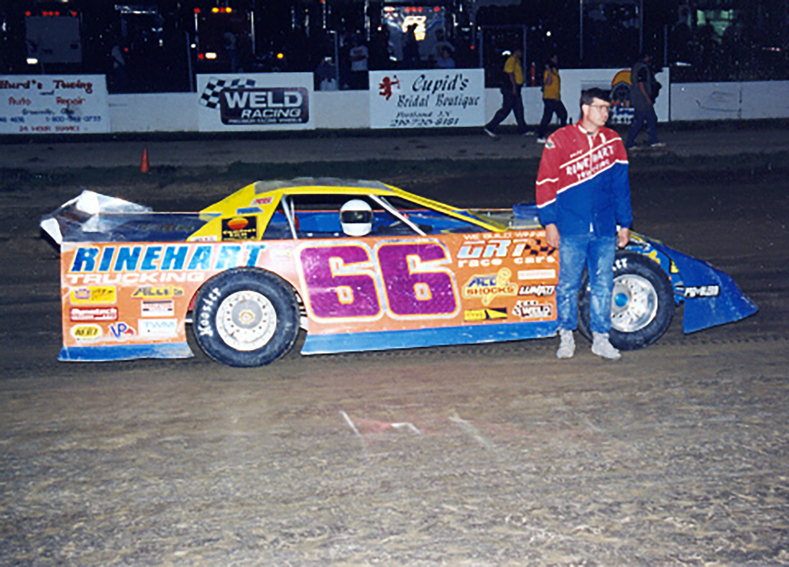 1993 Bill Frye Signed Late Model Dirt Car Used Helmet