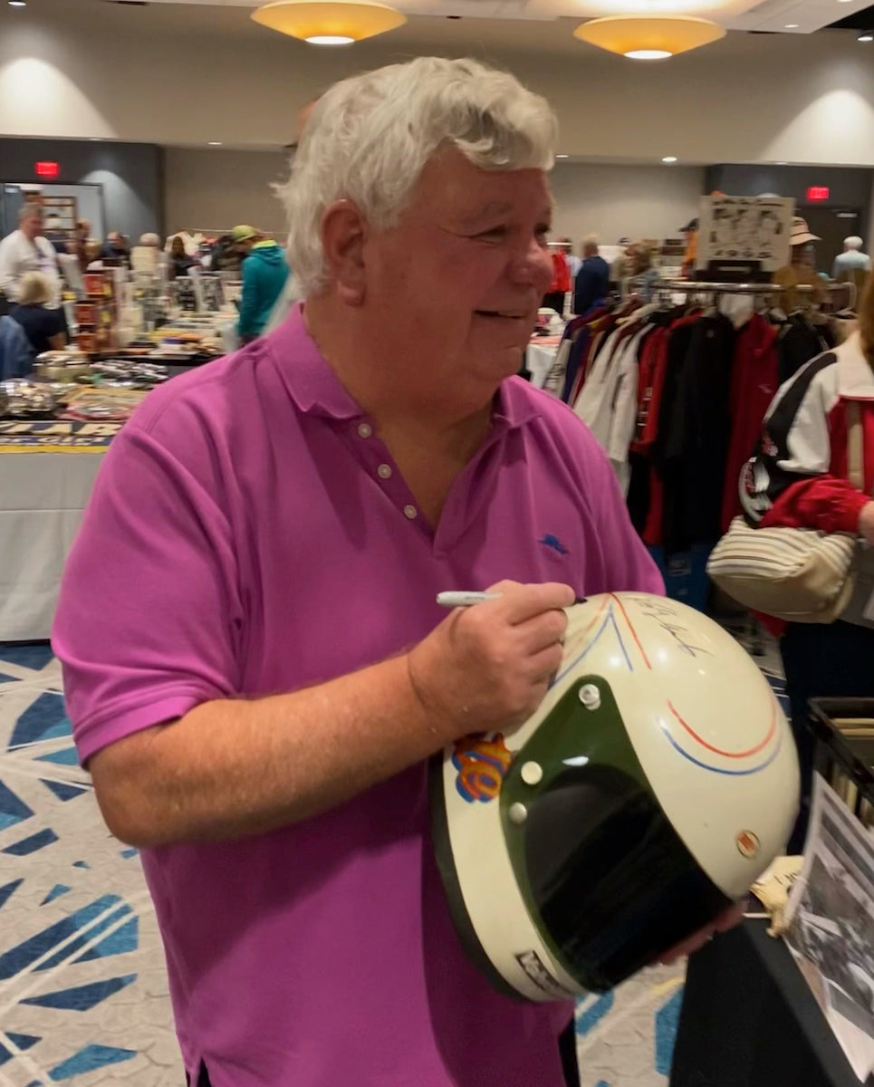 1970's Bobby Wente Signed Race Used Bell Star USAC Midget Helmet