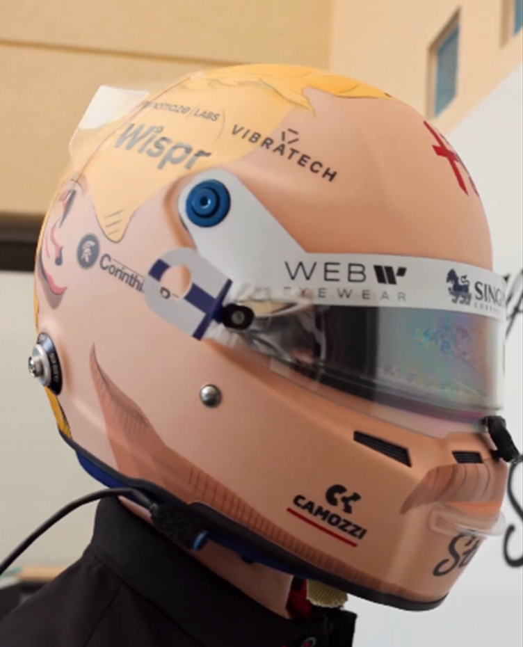 2023 Valtteri Bottas Pre Season Testing Worn Alfa Romeo F1 Helmet