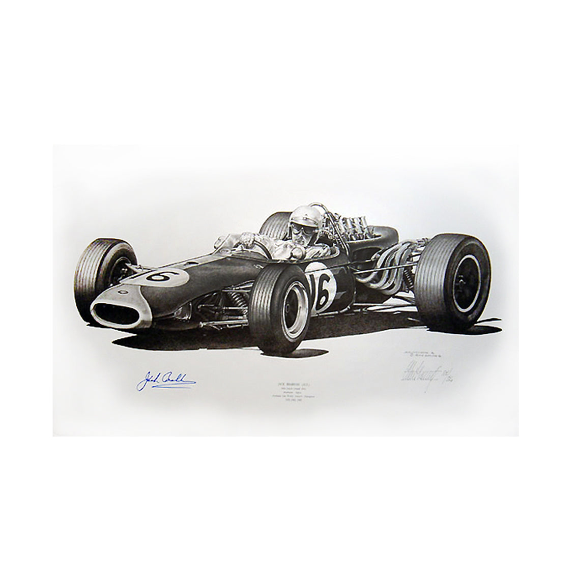 1966 Sir Jack Brabham F1 Champion Limited Edition Autographed Print