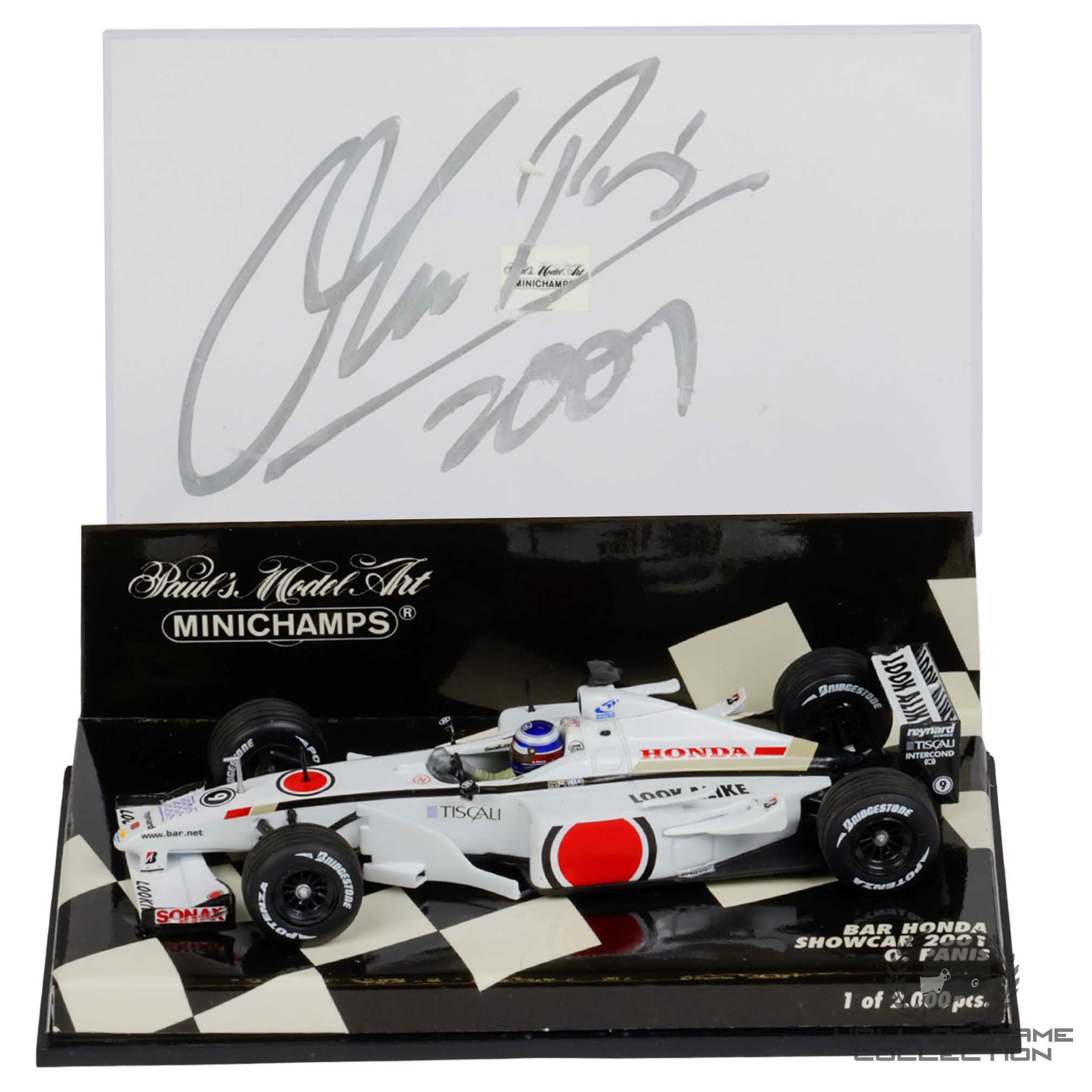 2001 Olivier Panis Signed Bar Honda Minichamps 1:43 F1 Model