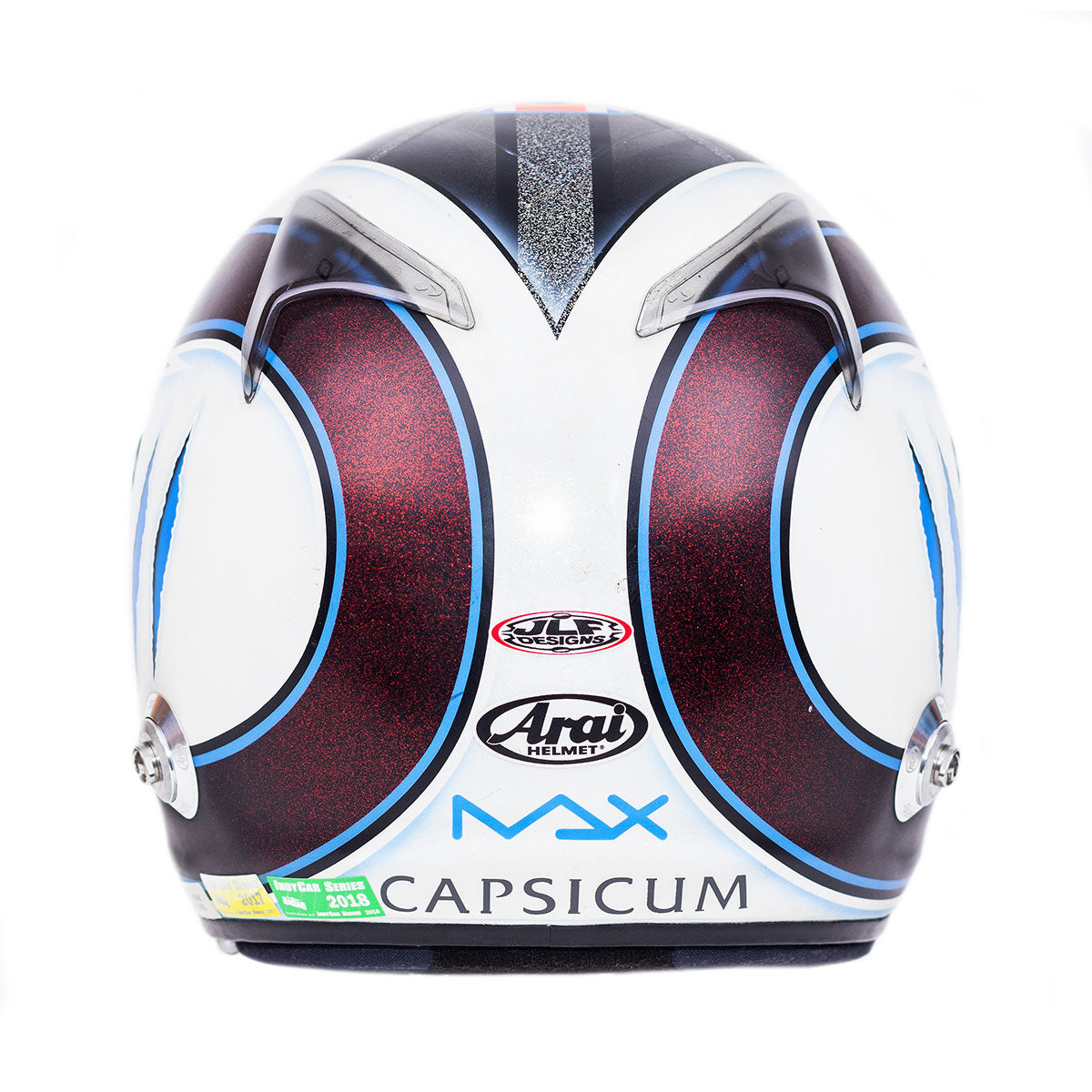 2017/18 Max Chilton Signed Race Used IndyCar Helmet