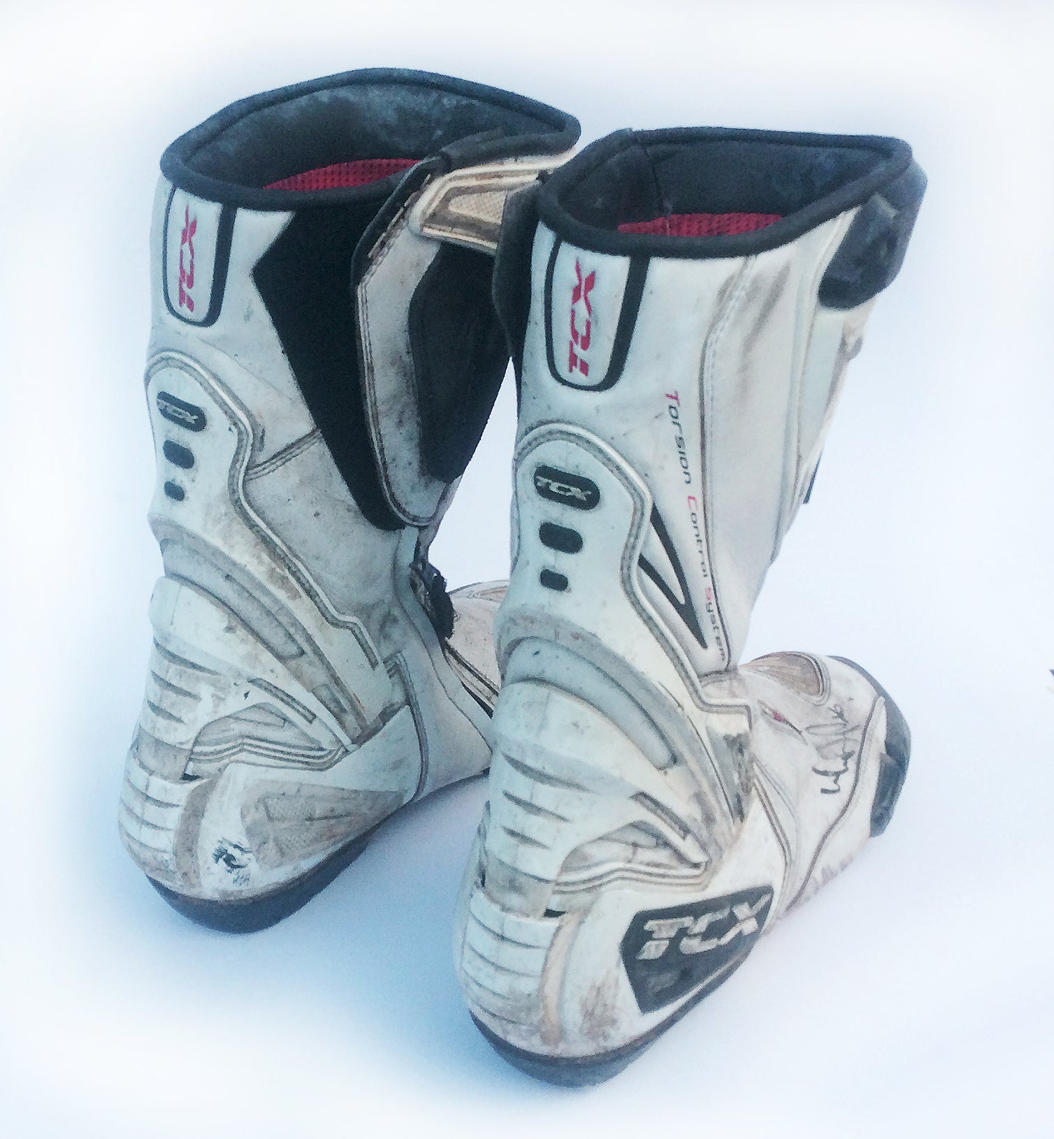 2010 William Dunlop Signed and Race Used Isle of Man TT Boots