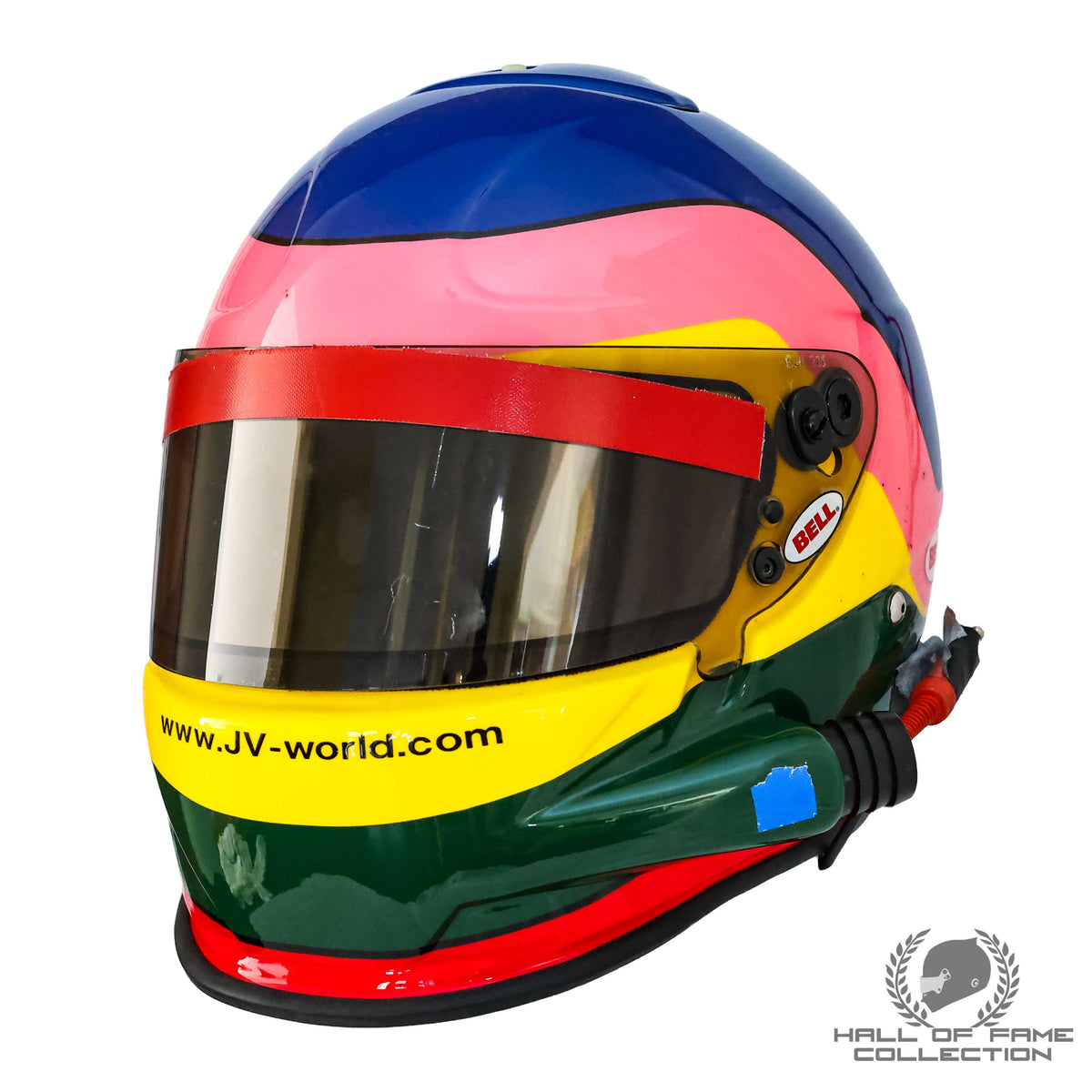 2012 Jacques Villeneuve Signed Used 30th Anniversary Ferrari F1 Suit & Helmet