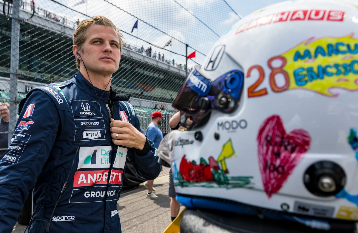 2024 Marcus Ericsson Signed Race Used Indy 500 Andretti Global IndyCar Helmet