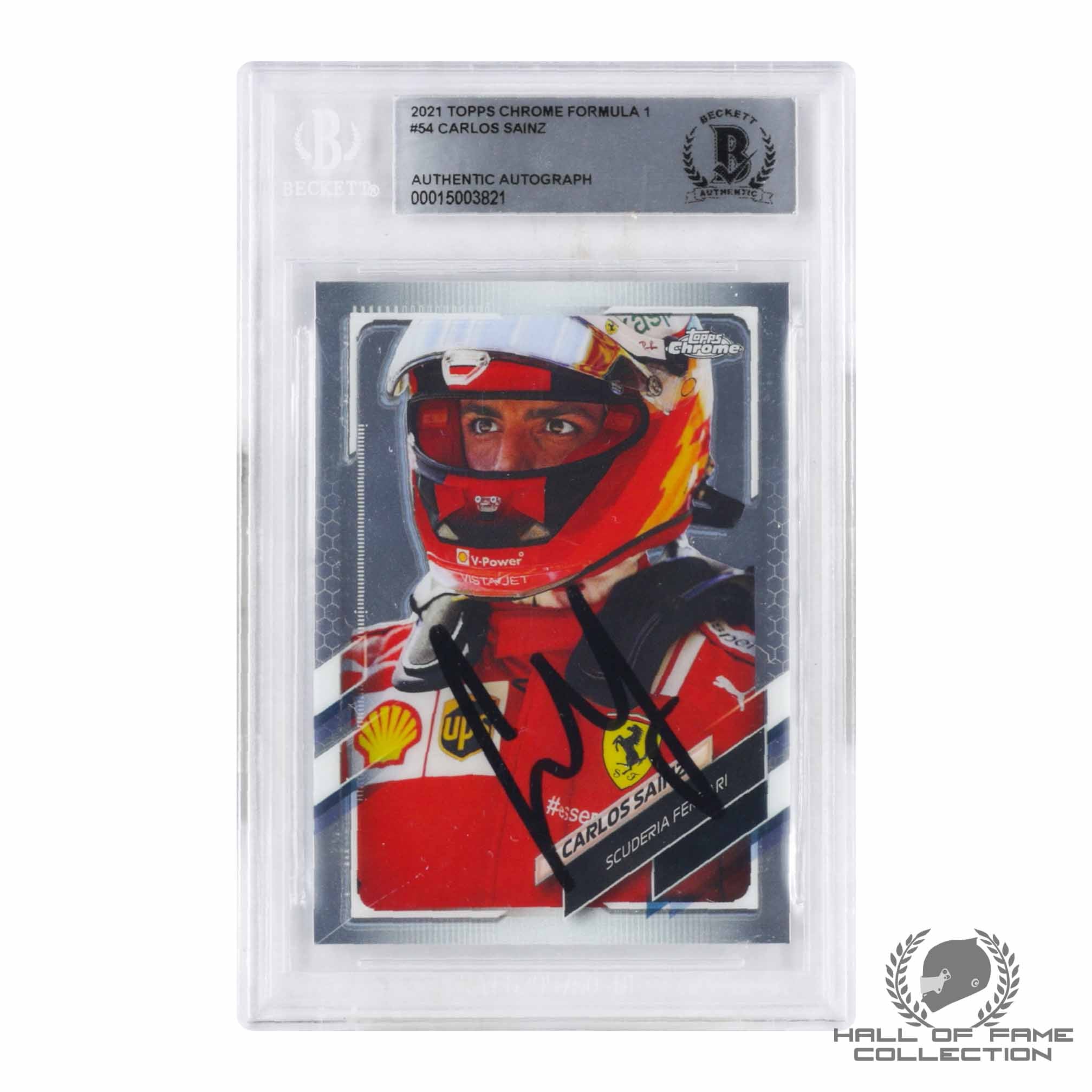 2021 Topps Chrome Formula 1 #54 Carlos Sainz Authentic Autograph