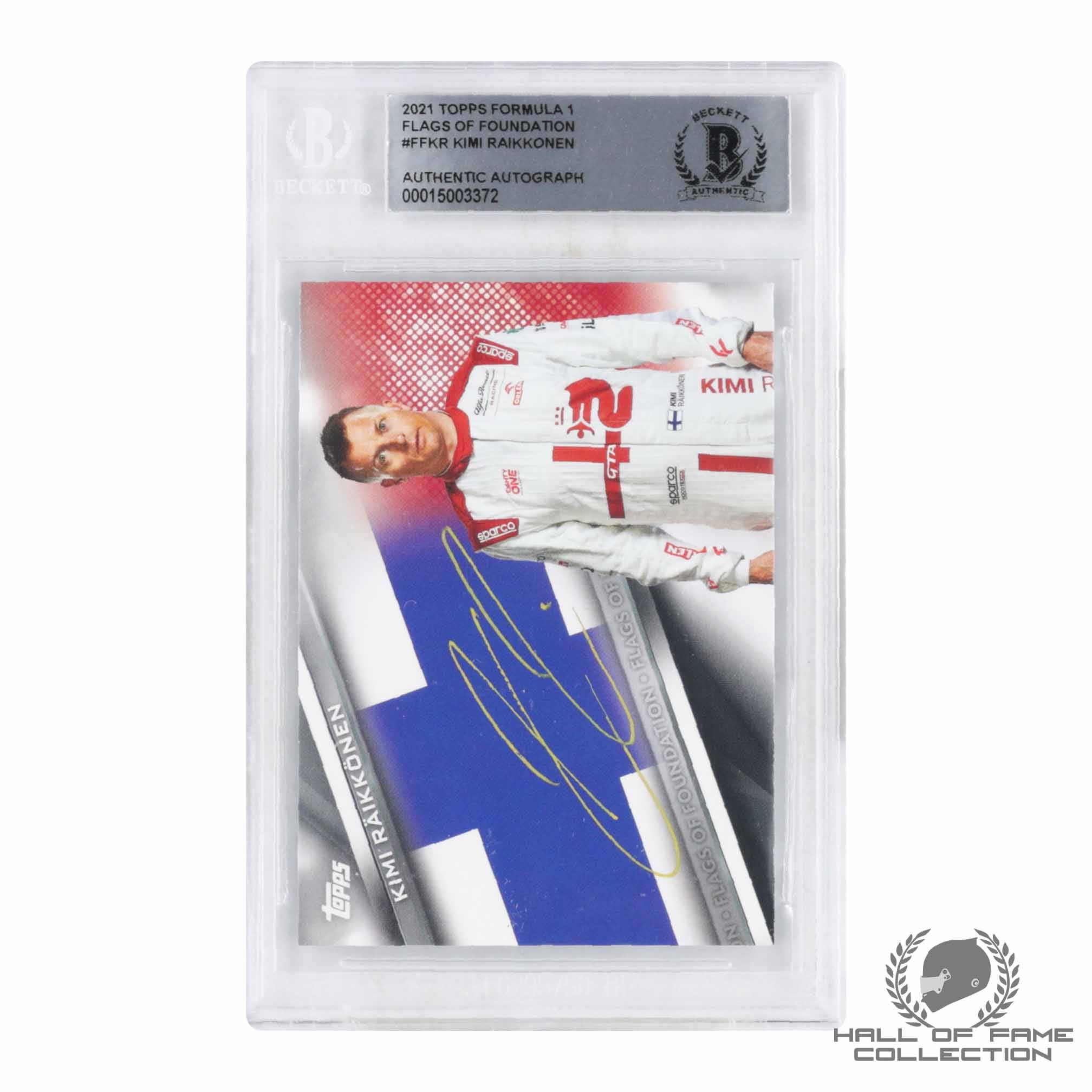 2021 Topps Formula 1 Flags of Foundation #FFKR Kimi Raikkonen Authentic Autograph