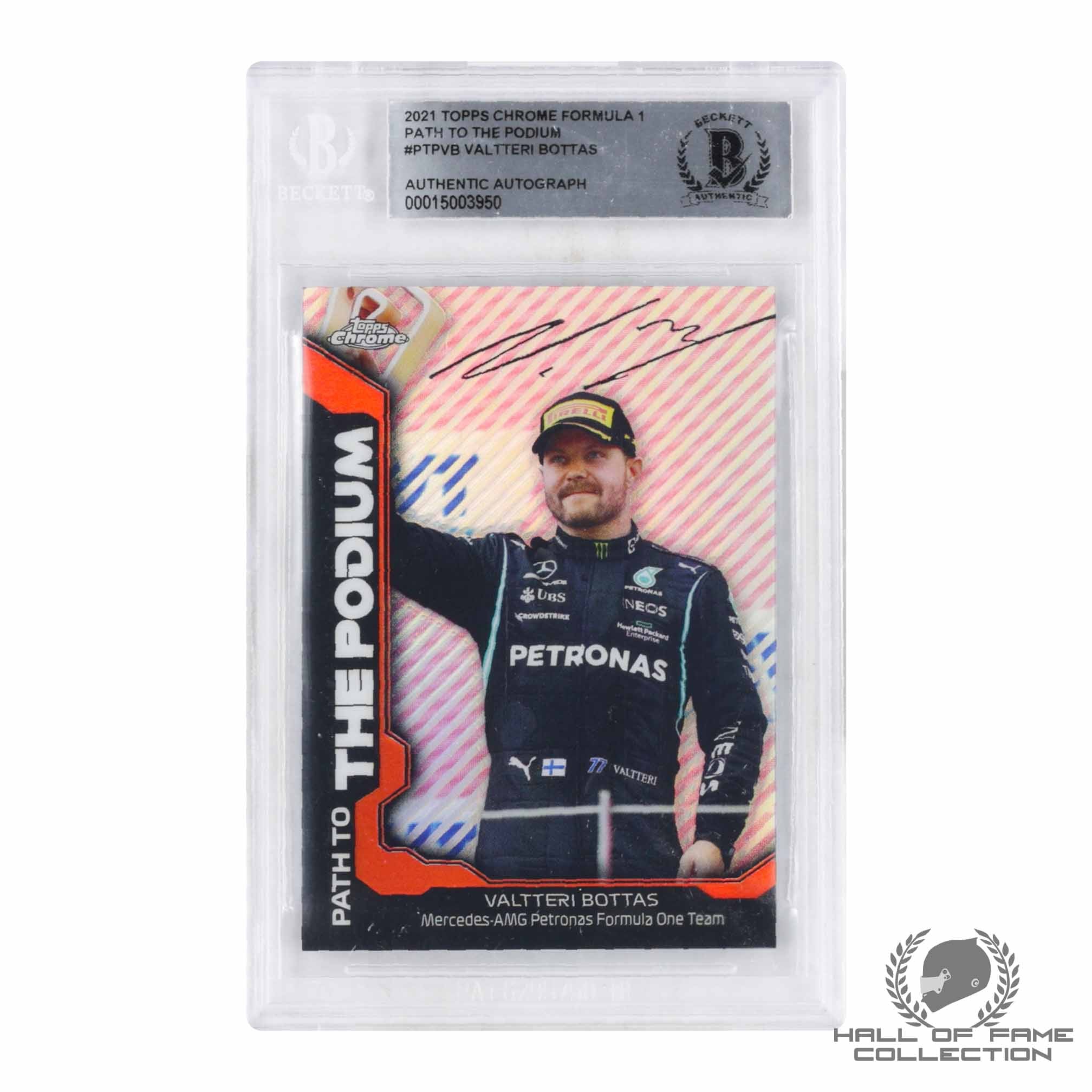 2021 Topps Chrome Formula 1 Path to the Podium #PTPVB Valtteri Bottas Authentic Autograph