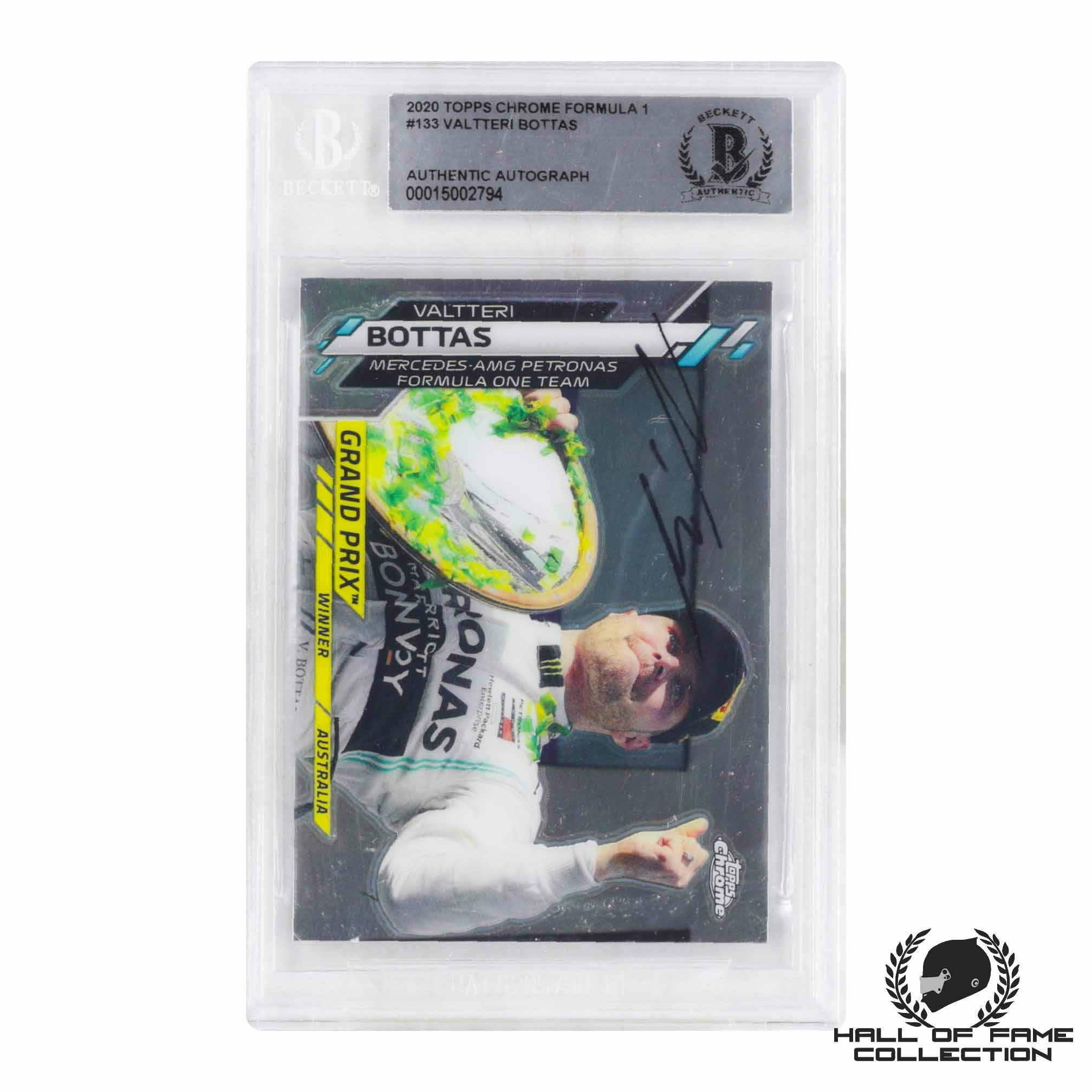 2020 Topps Chrome Formula 1 #133 Valtteri Bottas Authentic Autograph