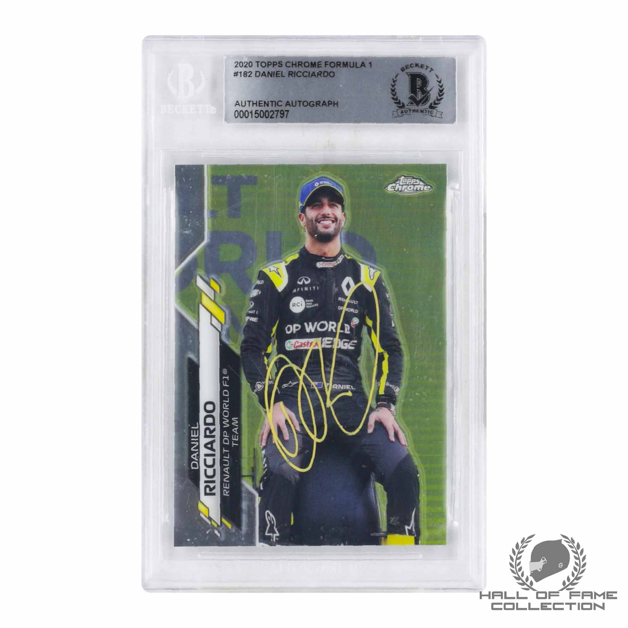 2020 Topps Chrome Formula 1 #182 Daniel Ricciardo Authentic Autograph