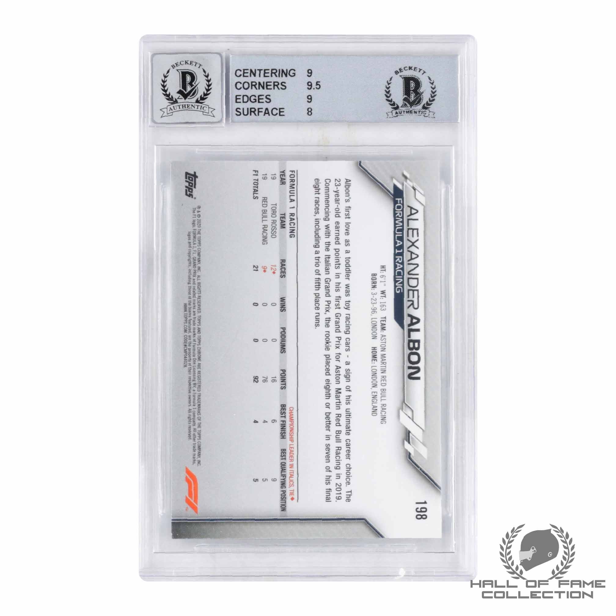 2020 Topps Chrome Formula 1 #198 Alexander Albon F1 Freshest