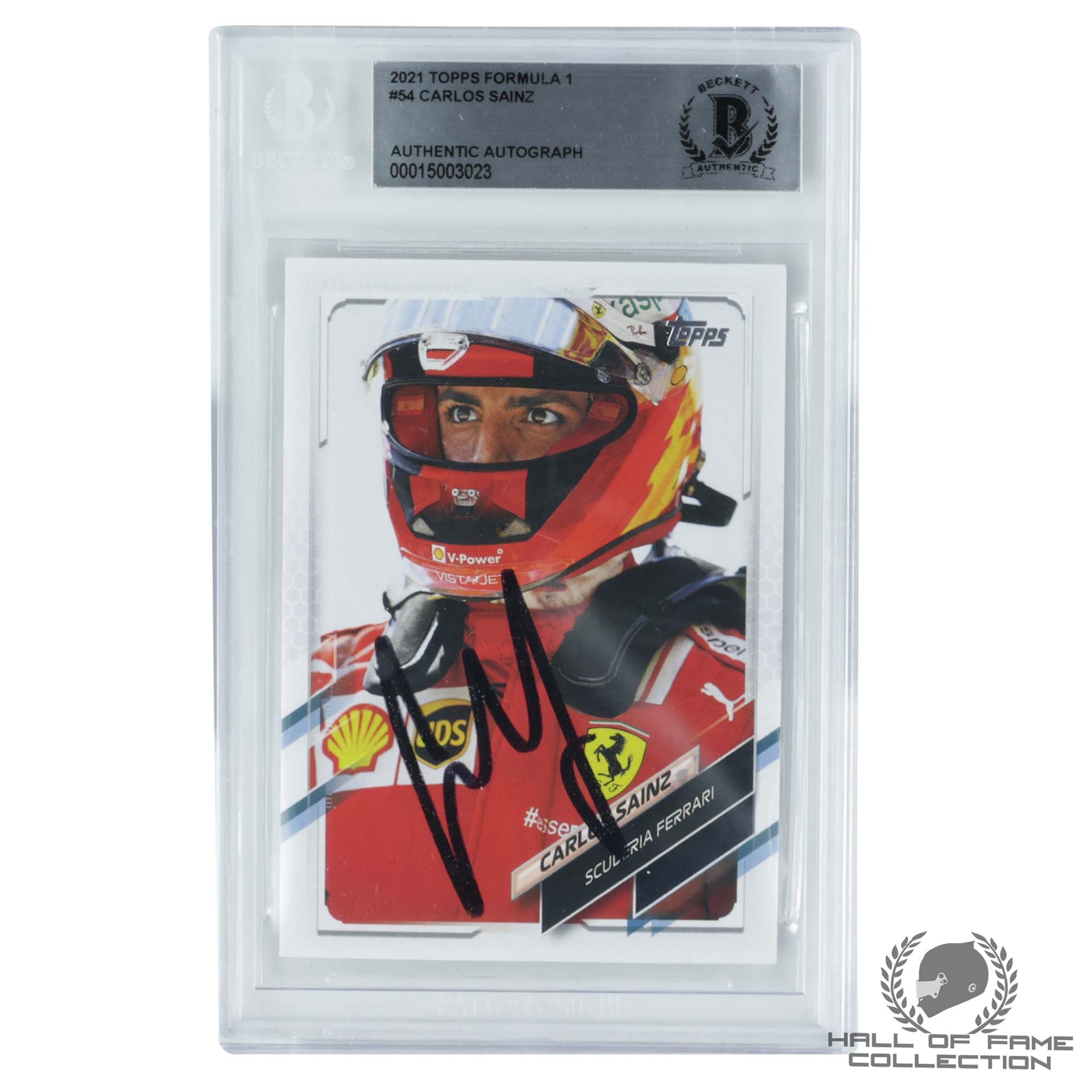 2021 Topps Formula 1 #54 Carlos Sainz Authentic Autograph