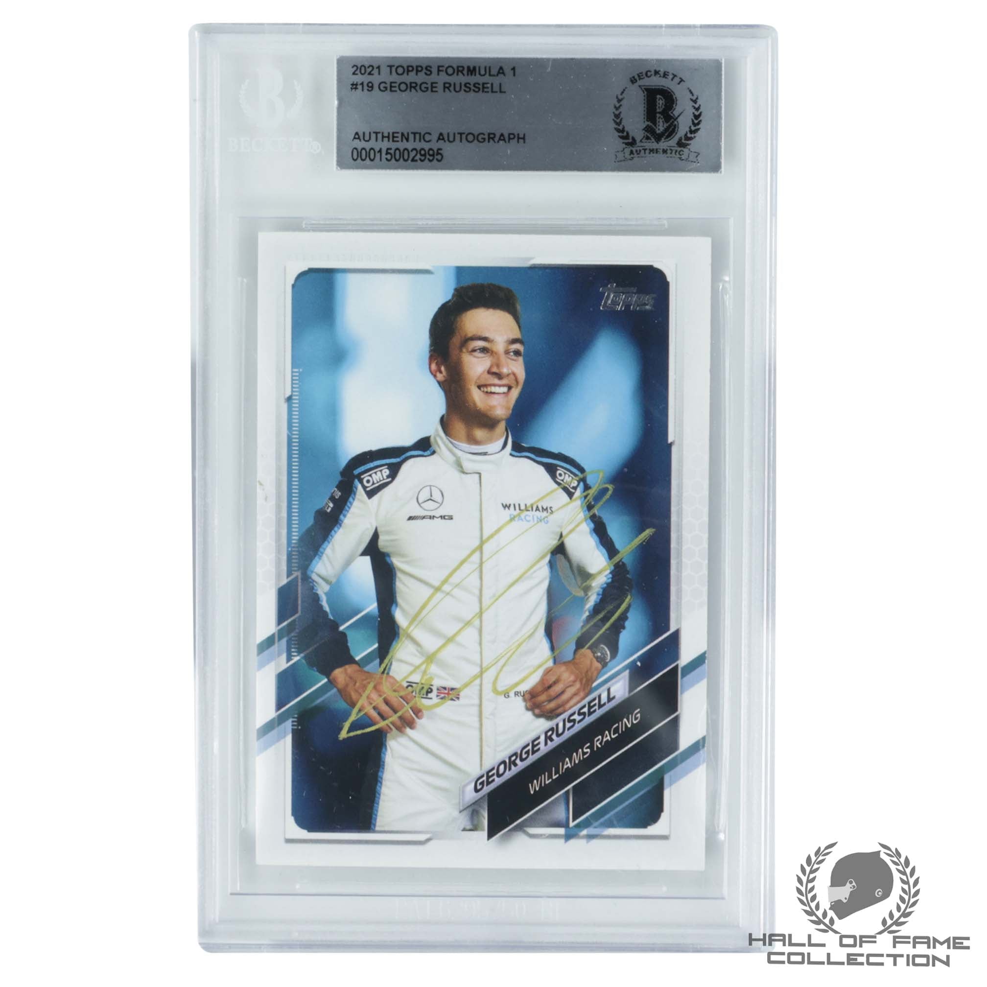 2021 Topps Formula 1 #19 George Russell Authentic Autograph