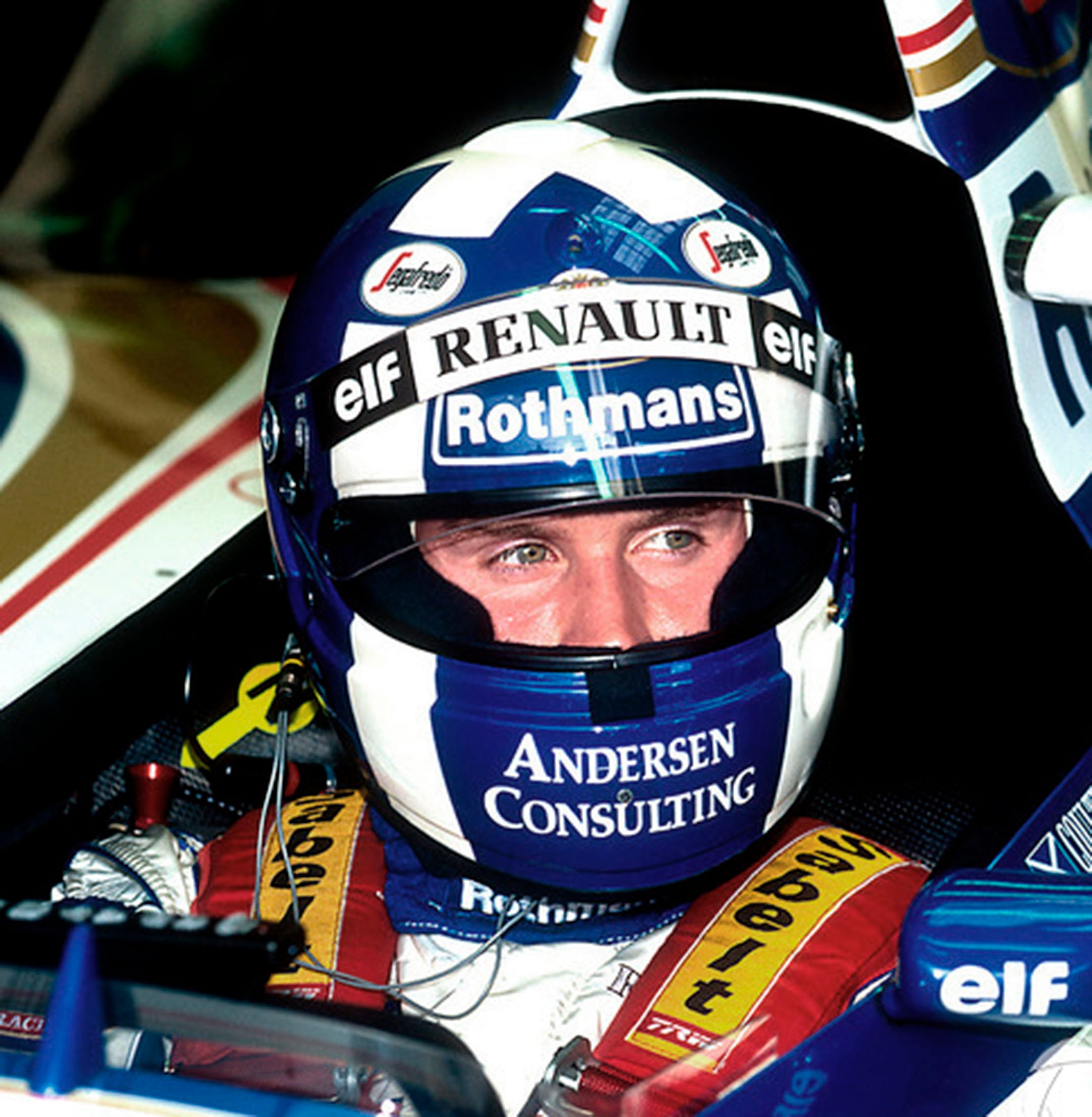 1995 David Coulthard, Rothmans Williams replica helmet