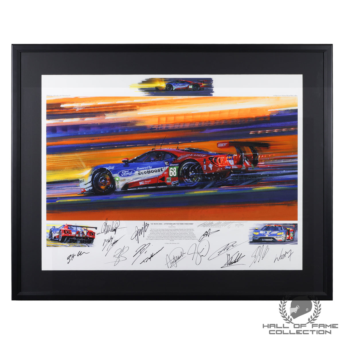 2016 Le Mans Anniversary Victory for Ford Signed & Framed F1 Print