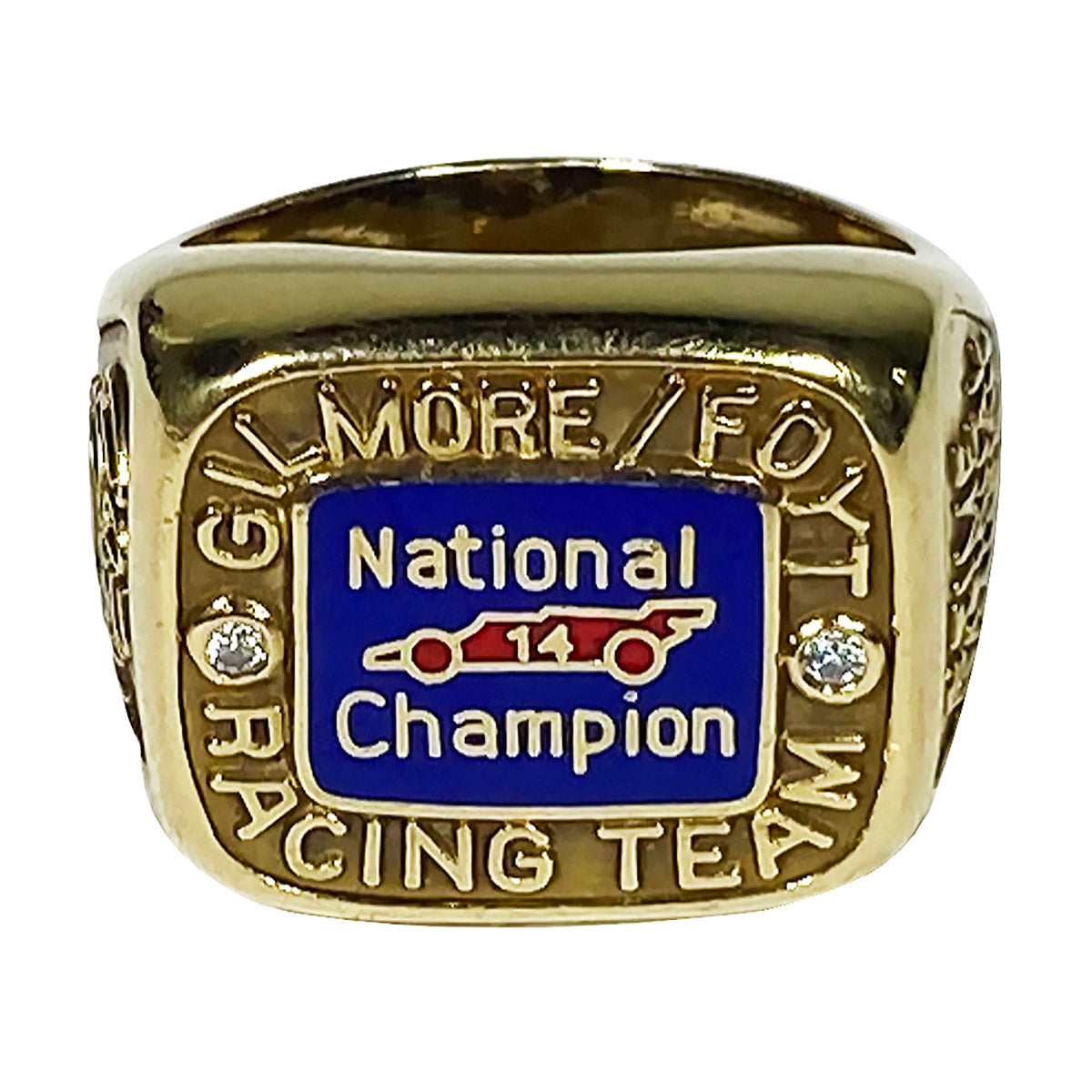 1975 A.J. Foyt Gilmore Racing 'Six Time IndyCar Champion' 18k Gold Ring