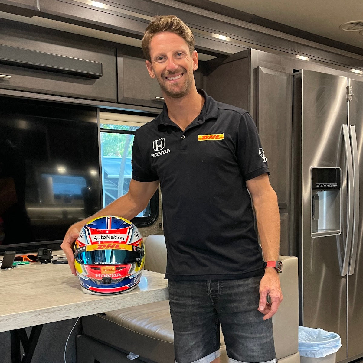 2022 Romain Grosjean Race Used Andretti Autosport IndyCar Helmet