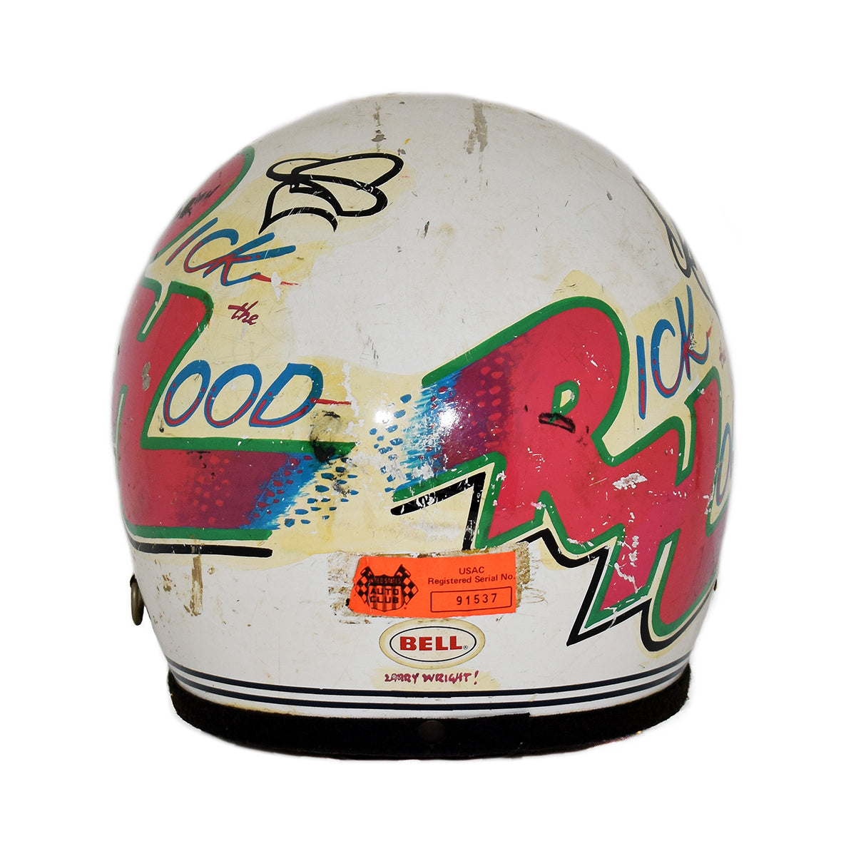 1990 Rickey Hood Race Worn USAC Sprint Car Helmet