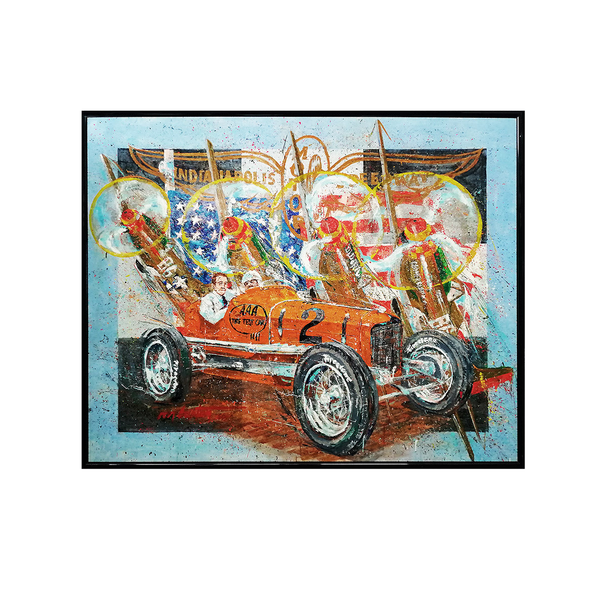 Ron Burton 1946 Indianapolis Motor Speedway Post War Reopening Artwork