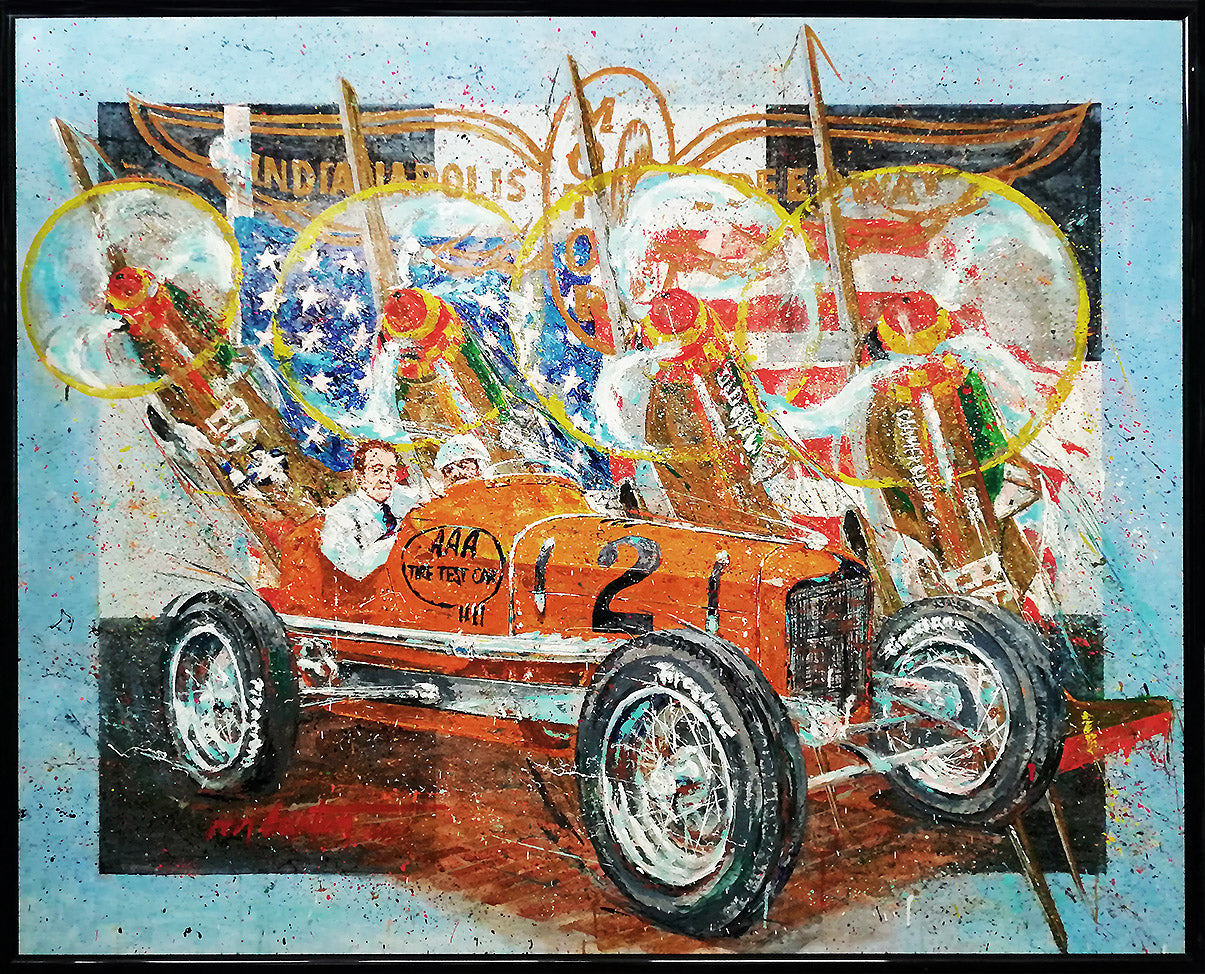 Ron Burton 1946 Indianapolis Motor Speedway Post War Reopening Artwork