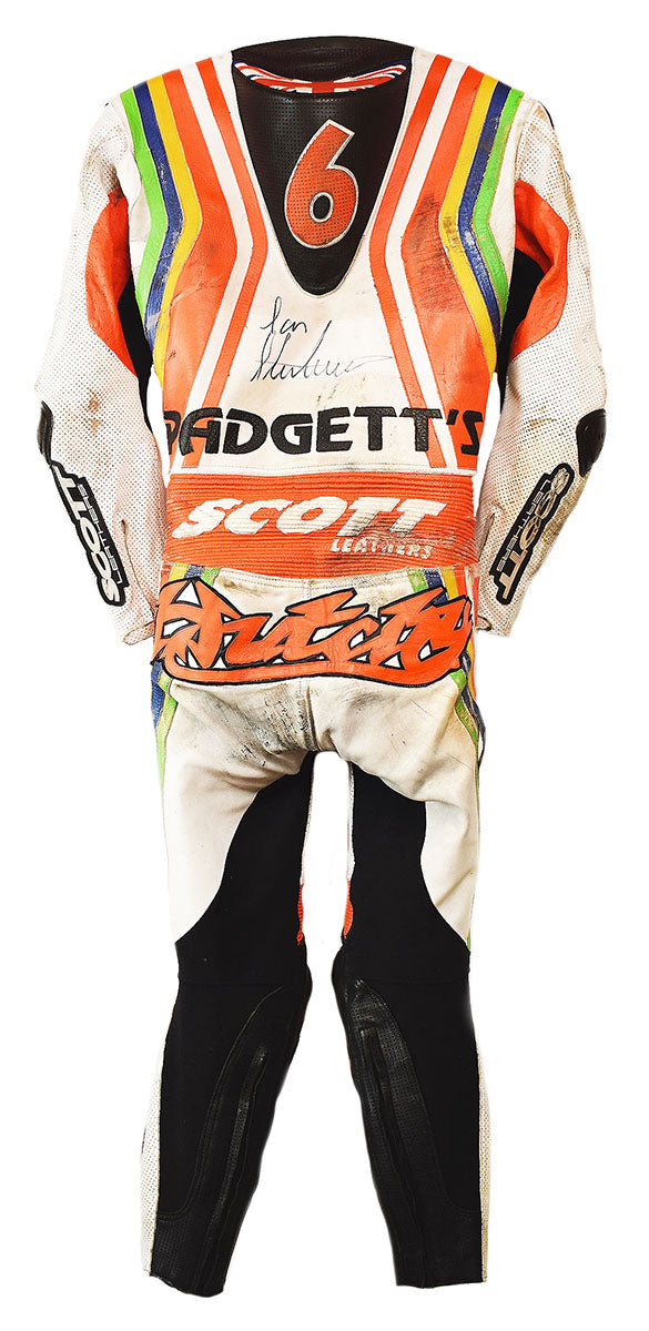 2010 Ian Hutchinson Signed Padgett’s HRC Honda Race Worn Leathers