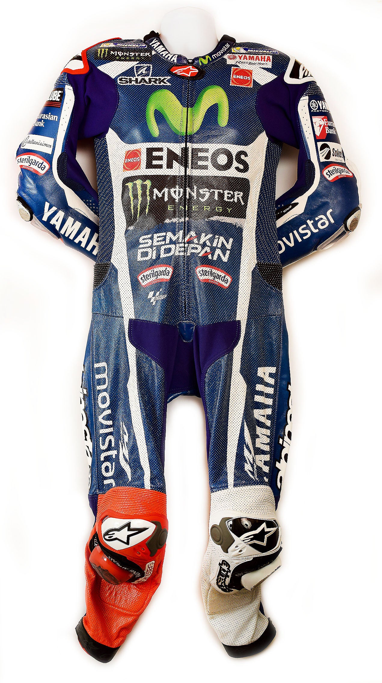 2016 Jorge Lorenzo Race Used Movistar Yamaha MotoGP Leathers - Now Signed!