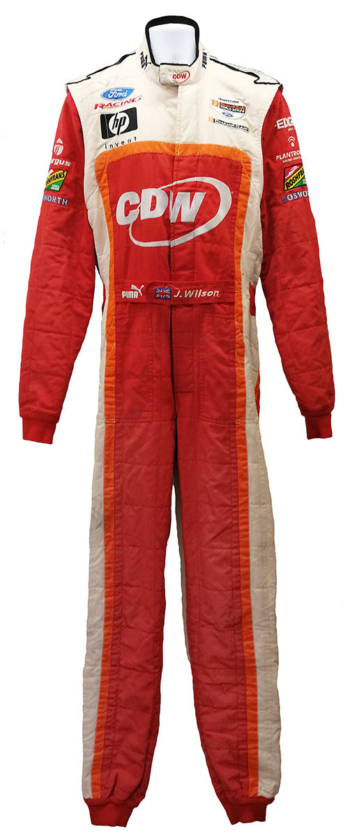 2006 Justin Wilson Signed RuSport Race Used Champ Car Suit