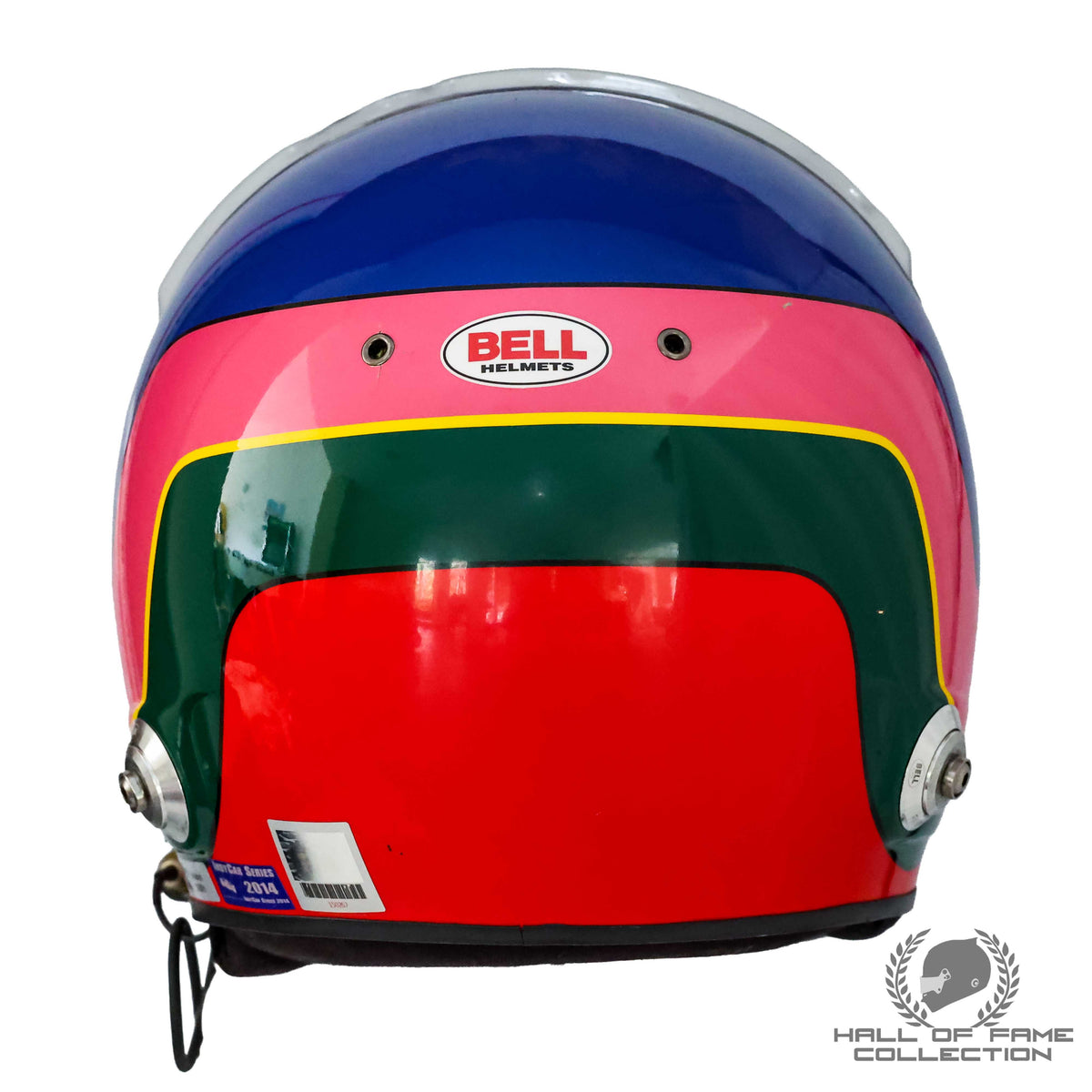2014 Jacques Villeneuve Signed Indy 500 Practice Used Schmidt Peterson Motorsports IndyCar Helmet