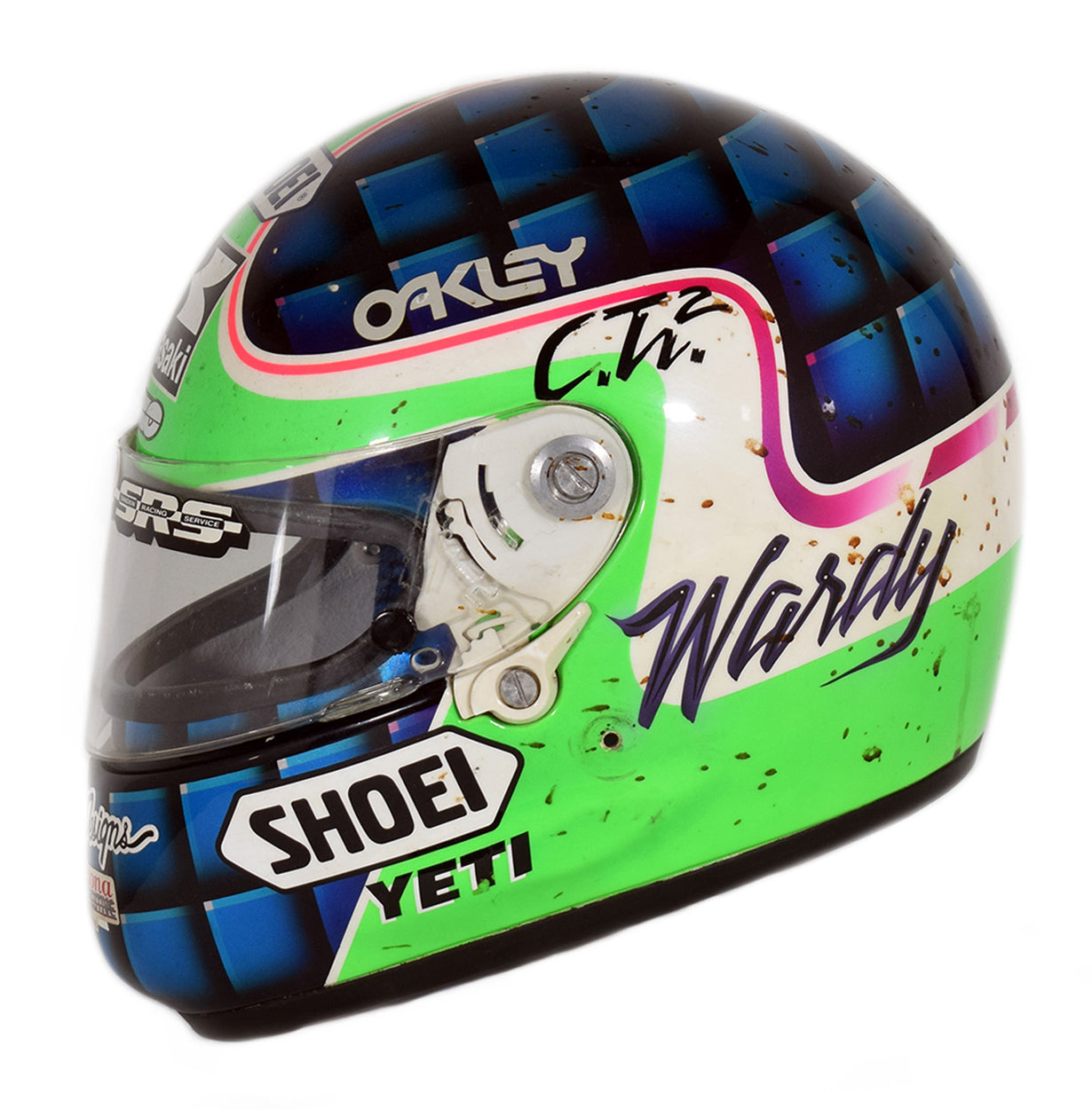 1993 Jeff Ward Race Used Indy Lights Helmet