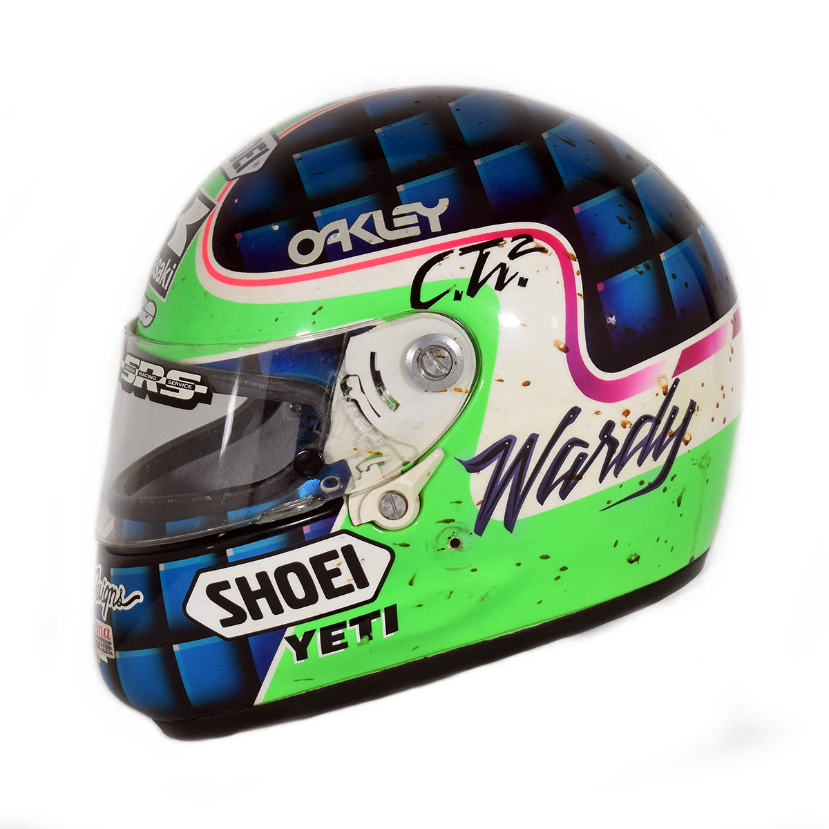 1993 Jeff Ward Race Used Indy Lights Helmet