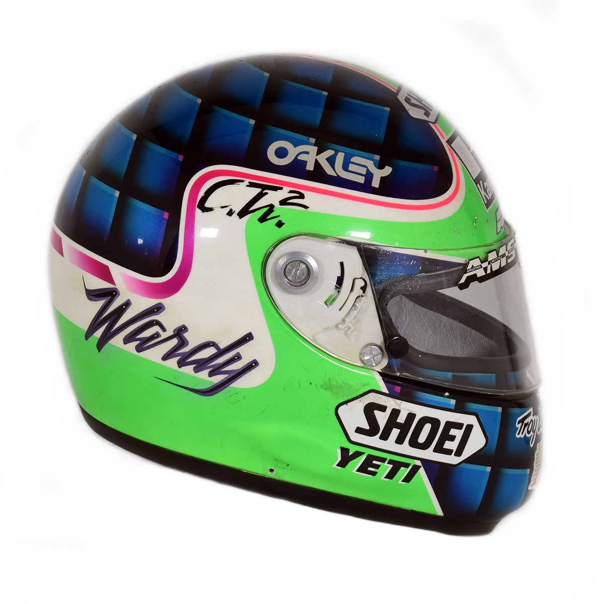 1993 Jeff Ward Race Used Indy Lights Helmet